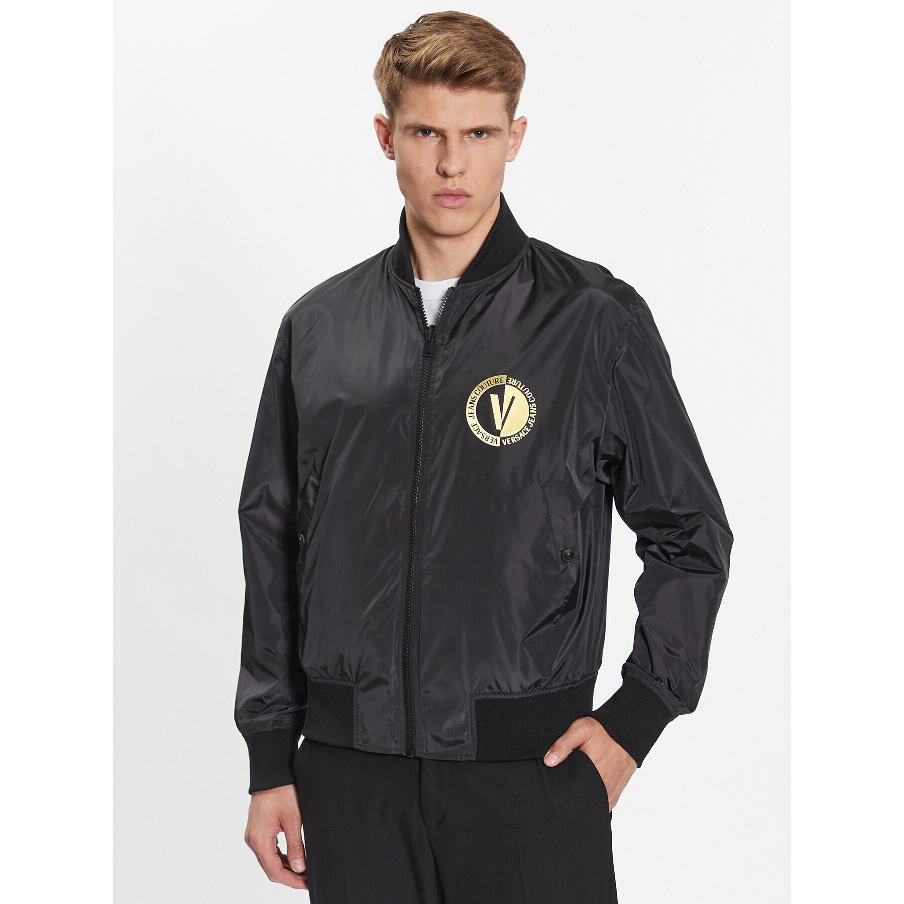 Versace Jeans Couture Преходно яке 74GASD17 Черен Regular Fit - Pepit.bg
