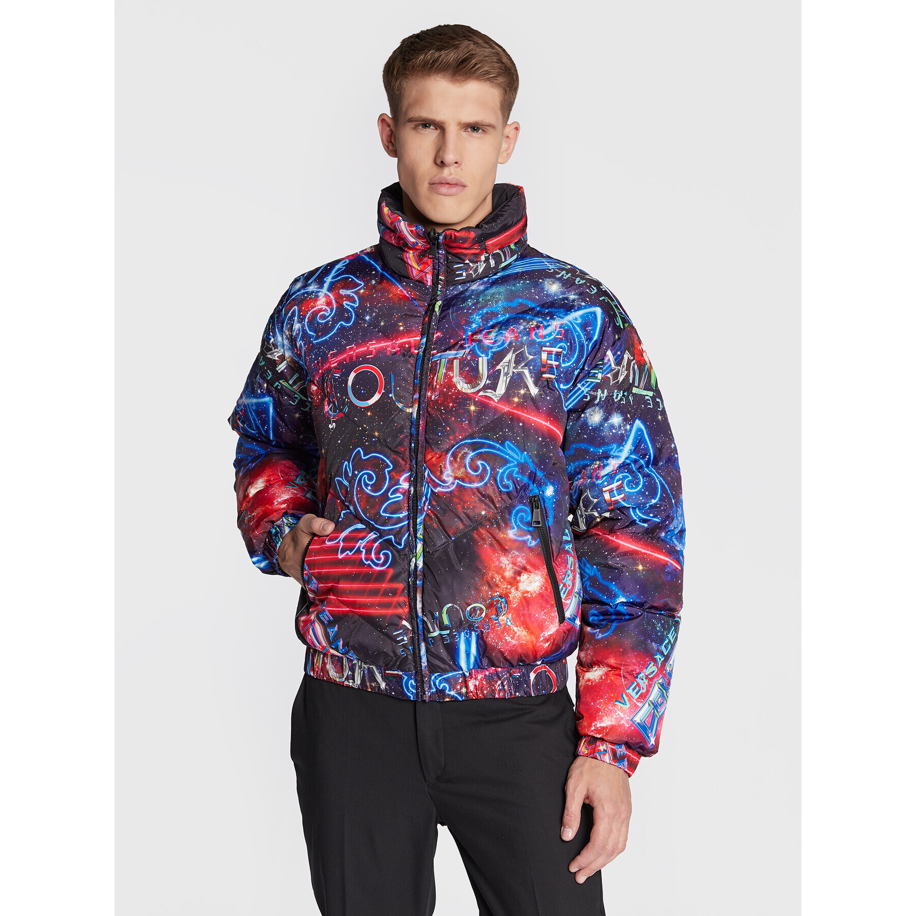 Versace Jeans Couture Пухено яке 73GAU4D2 Цветен Regular Fit - Pepit.bg