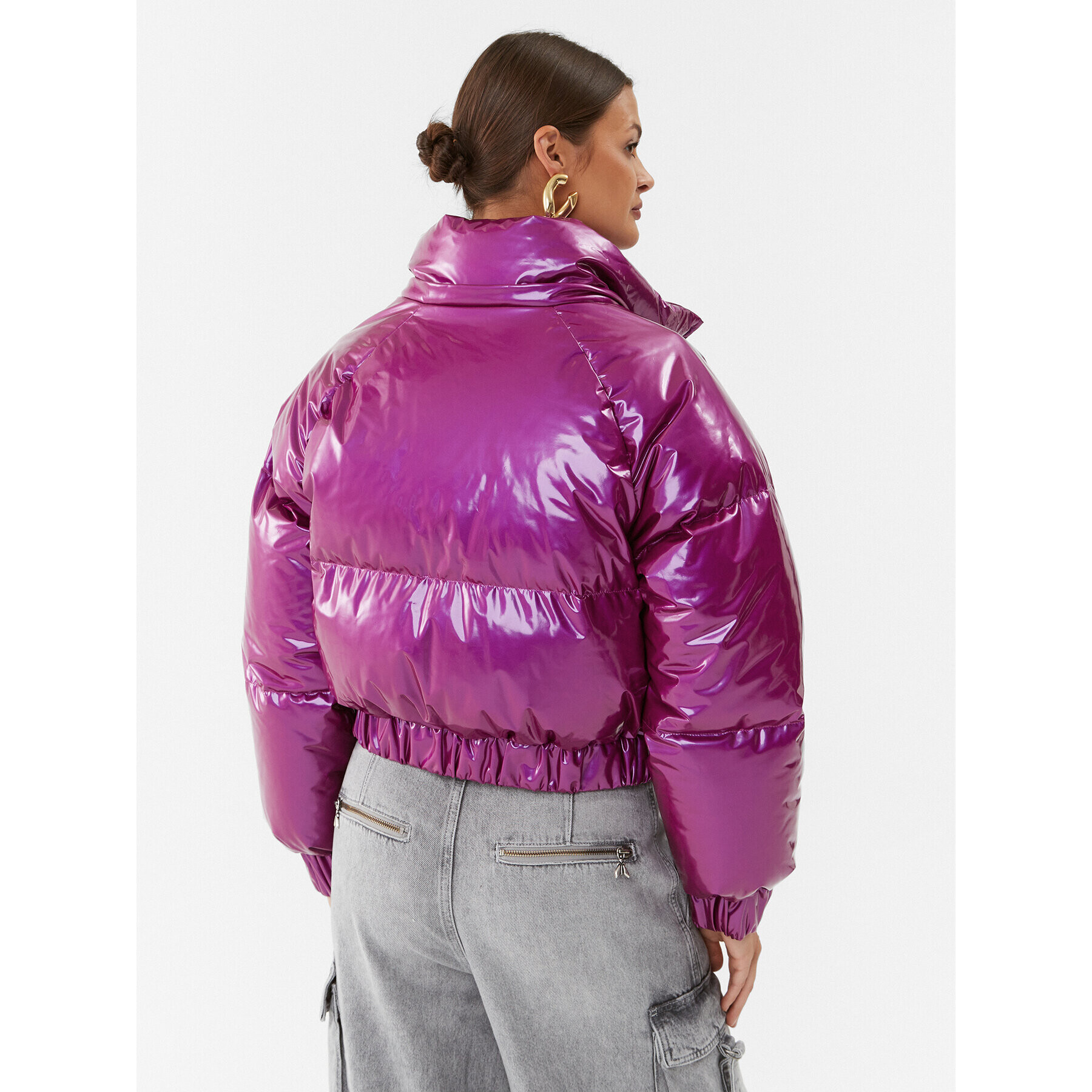 Versace Jeans Couture Пухено яке 75HAU402 Виолетов Regular Fit - Pepit.bg