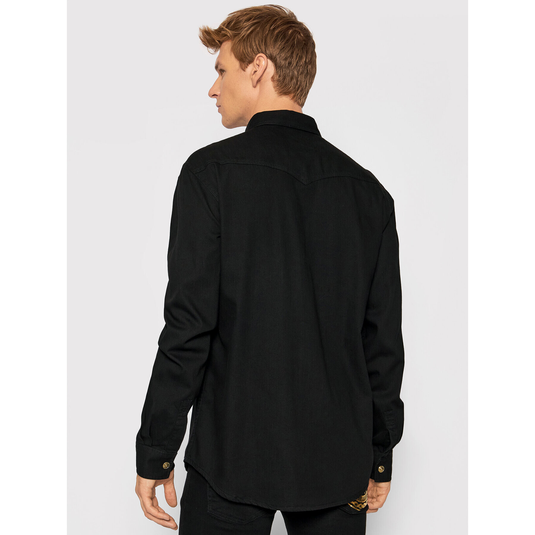 Versace Jeans Couture Риза 71GALC09 Черен Regular Fit - Pepit.bg