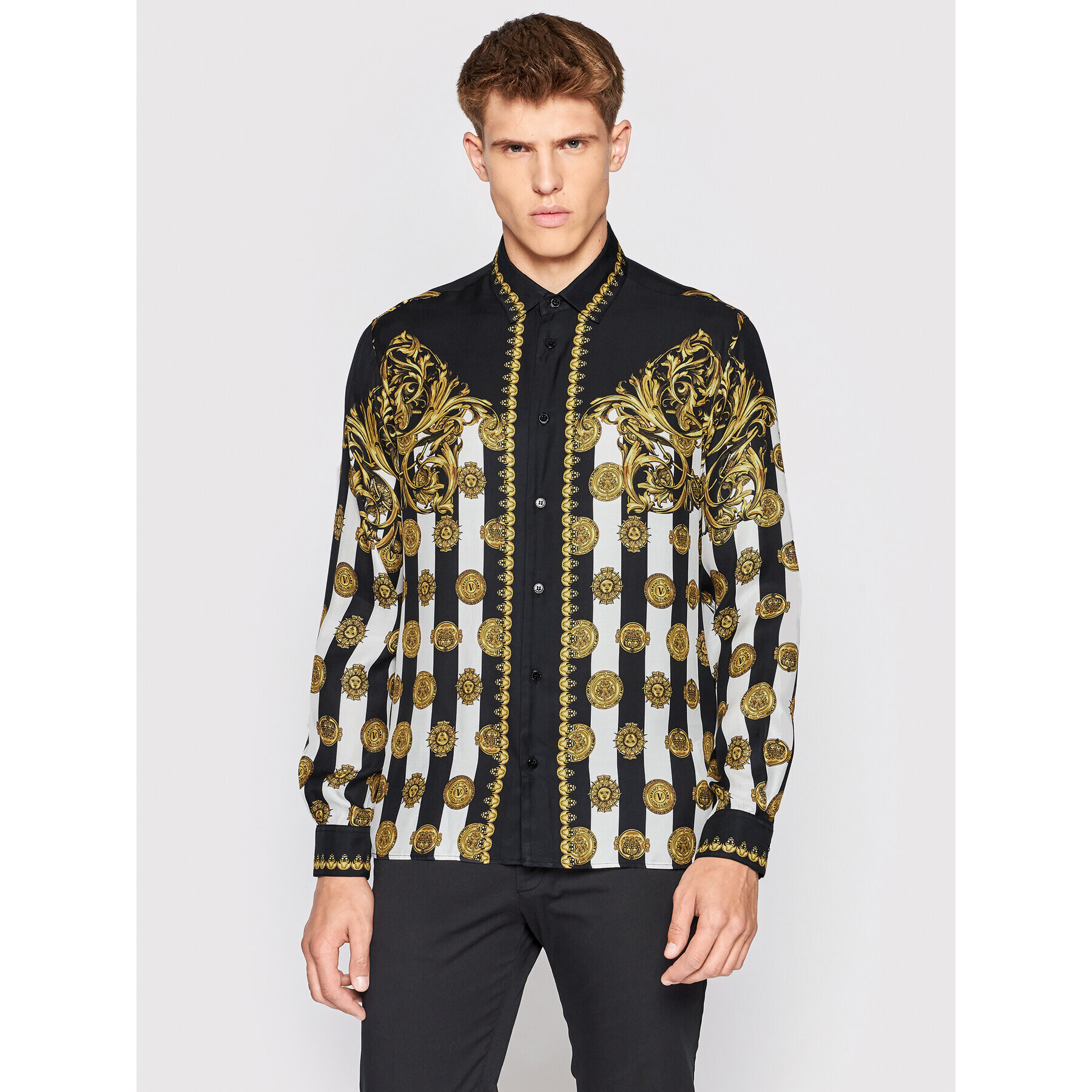 Versace Jeans Couture Риза 72GAL2RC Черен Regular Fit - Pepit.bg