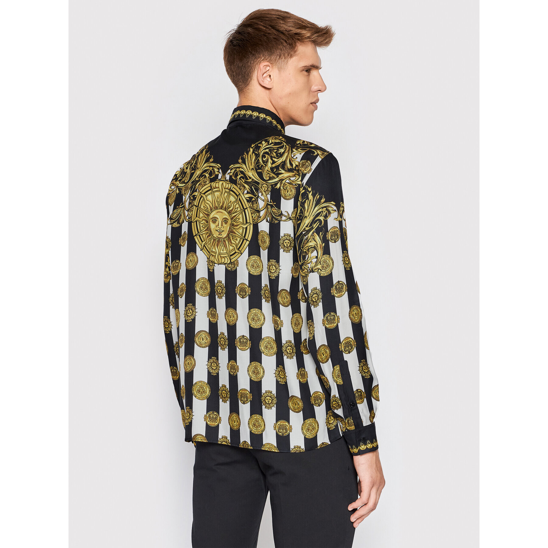 Versace Jeans Couture Риза 72GAL2RC Черен Regular Fit - Pepit.bg