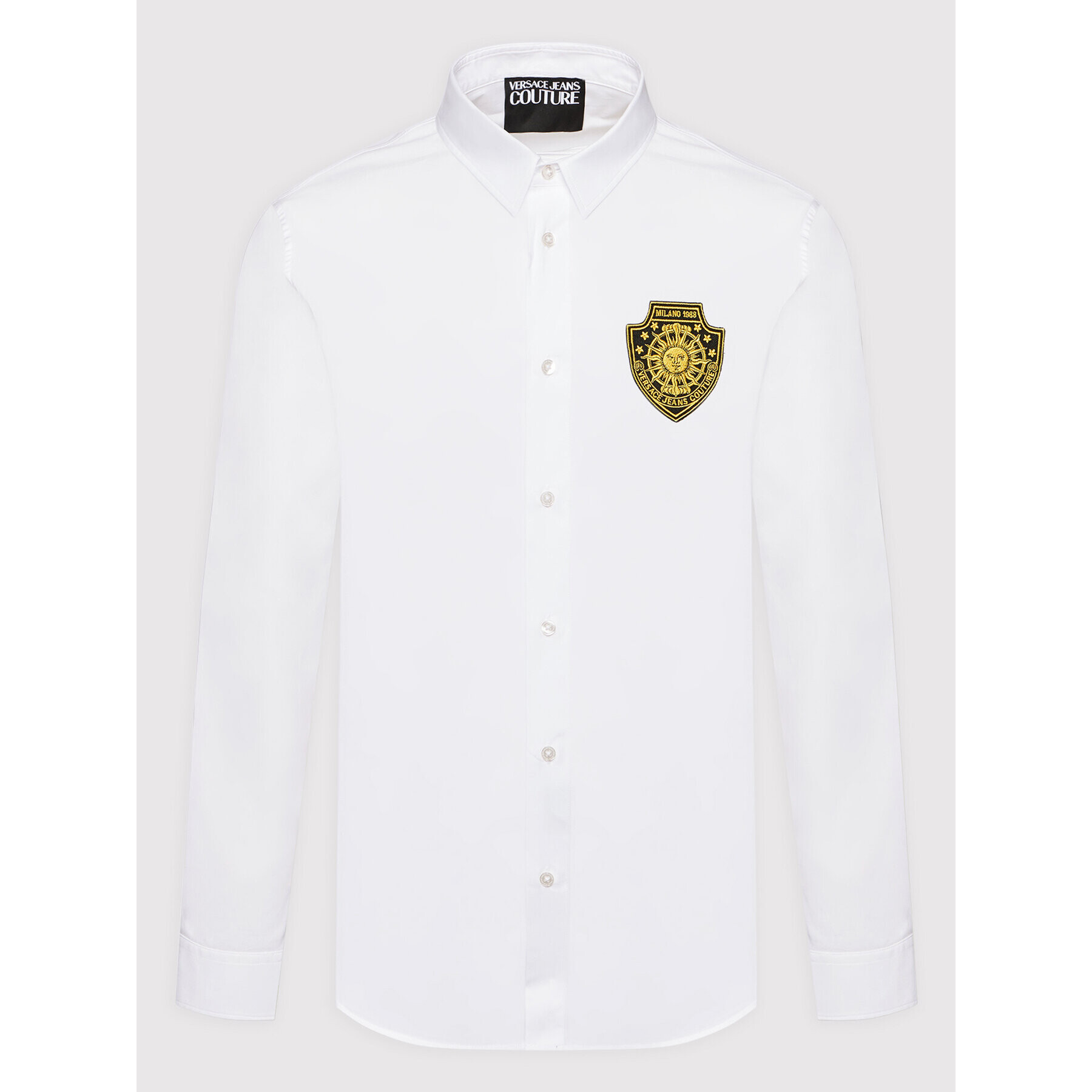 Versace Jeans Couture Риза 72GAL2S6 Бял Slim Fit - Pepit.bg