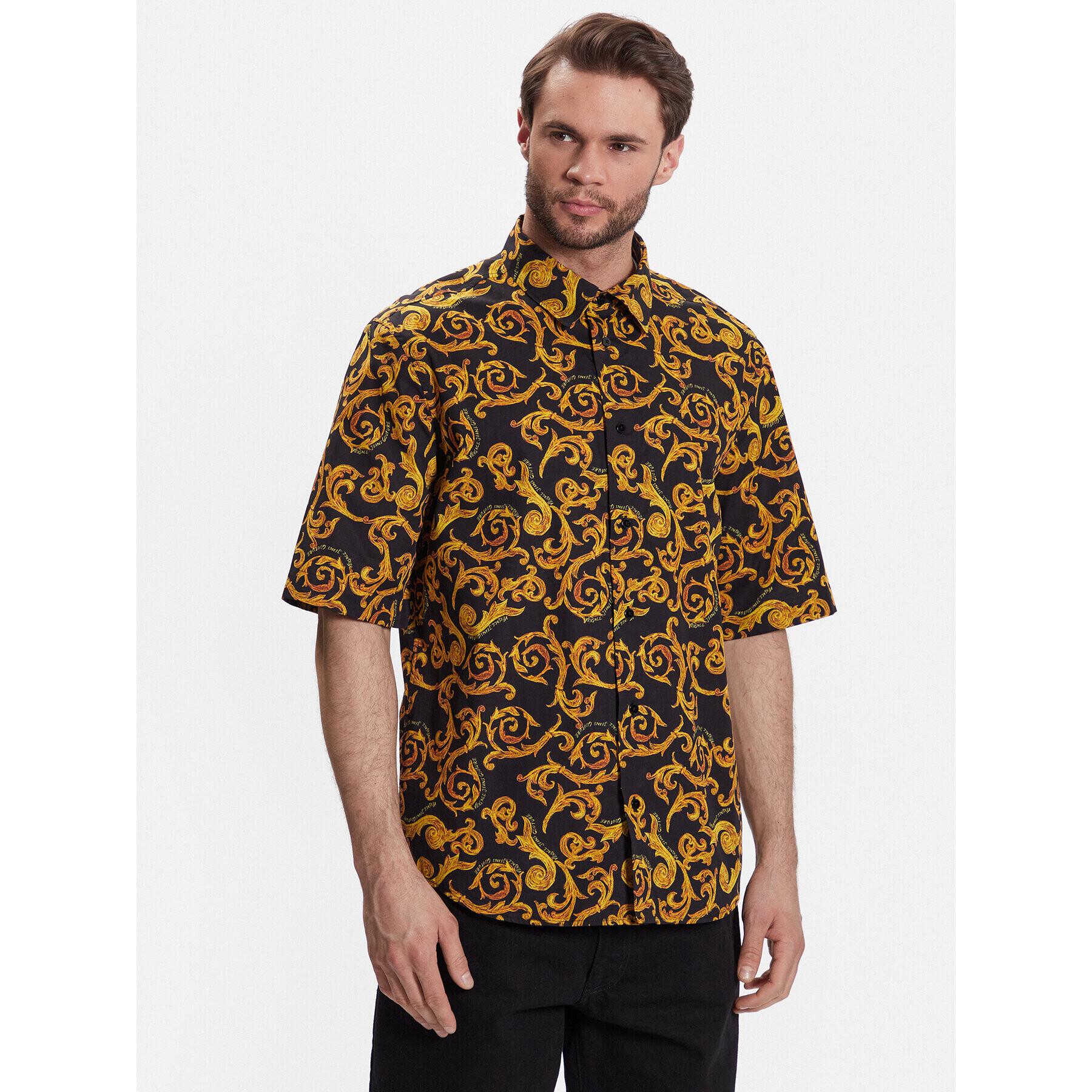 Versace Jeans Couture Риза 74GAL211 Черен Regular Fit - Pepit.bg