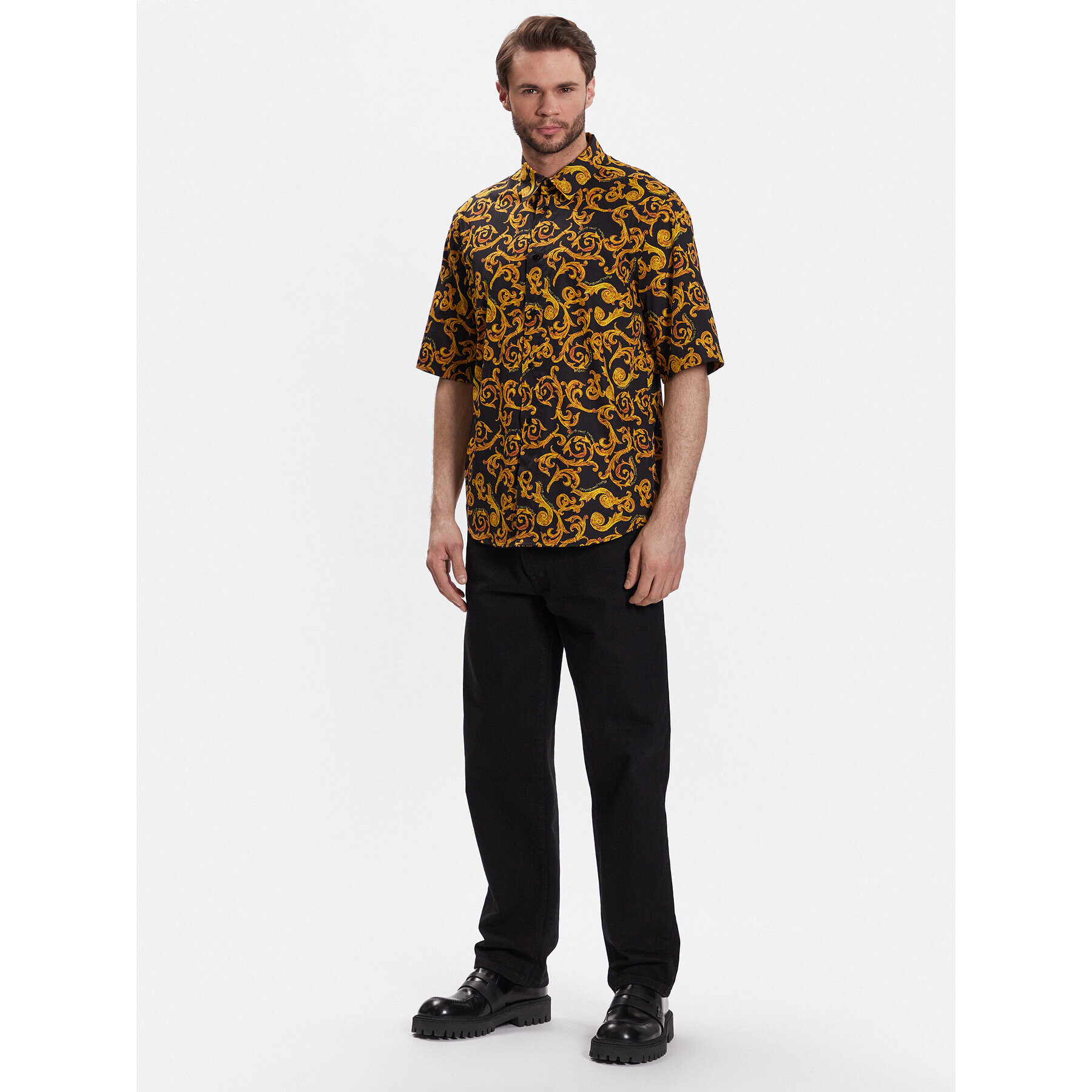 Versace Jeans Couture Риза 74GAL211 Черен Regular Fit - Pepit.bg