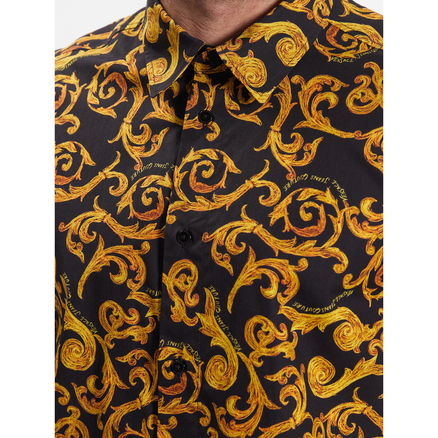 Versace Jeans Couture Риза 74GAL211 Черен Regular Fit - Pepit.bg