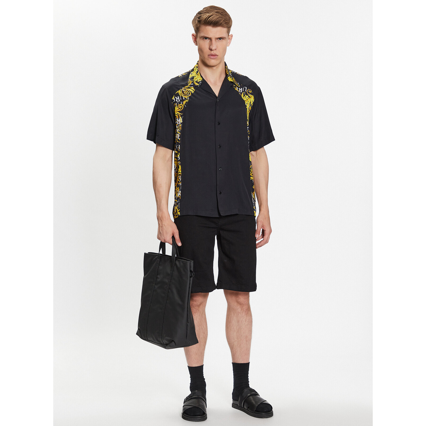 Versace Jeans Couture Риза 74GAL221 Черен Regular Fit - Pepit.bg