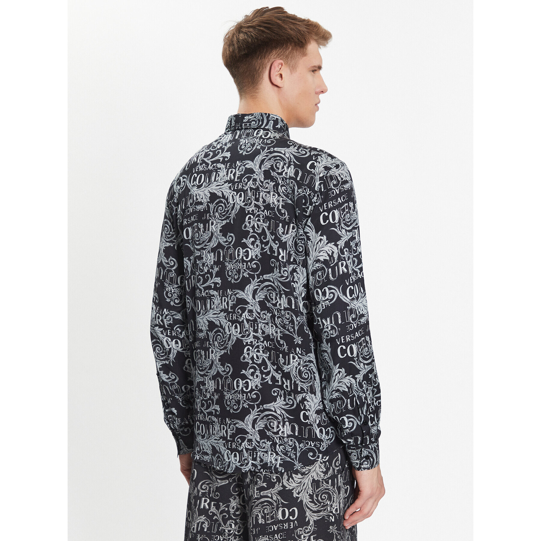 Versace Jeans Couture Риза 74GAL2R0 Сив Regular Fit - Pepit.bg