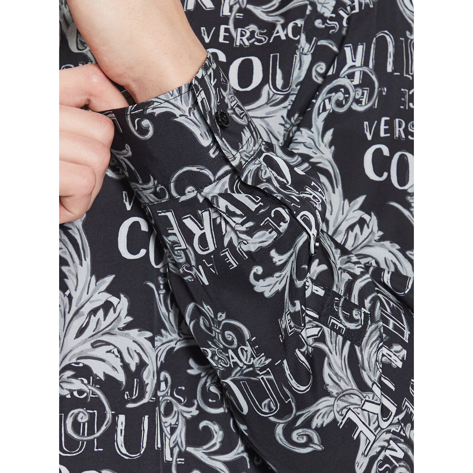 Versace Jeans Couture Риза 74GAL2R0 Сив Regular Fit - Pepit.bg