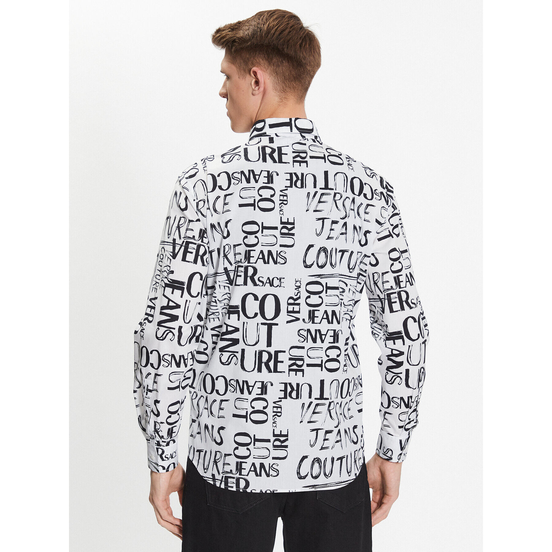 Versace Jeans Couture Риза 74GAL2R2 Бял Regular Fit - Pepit.bg