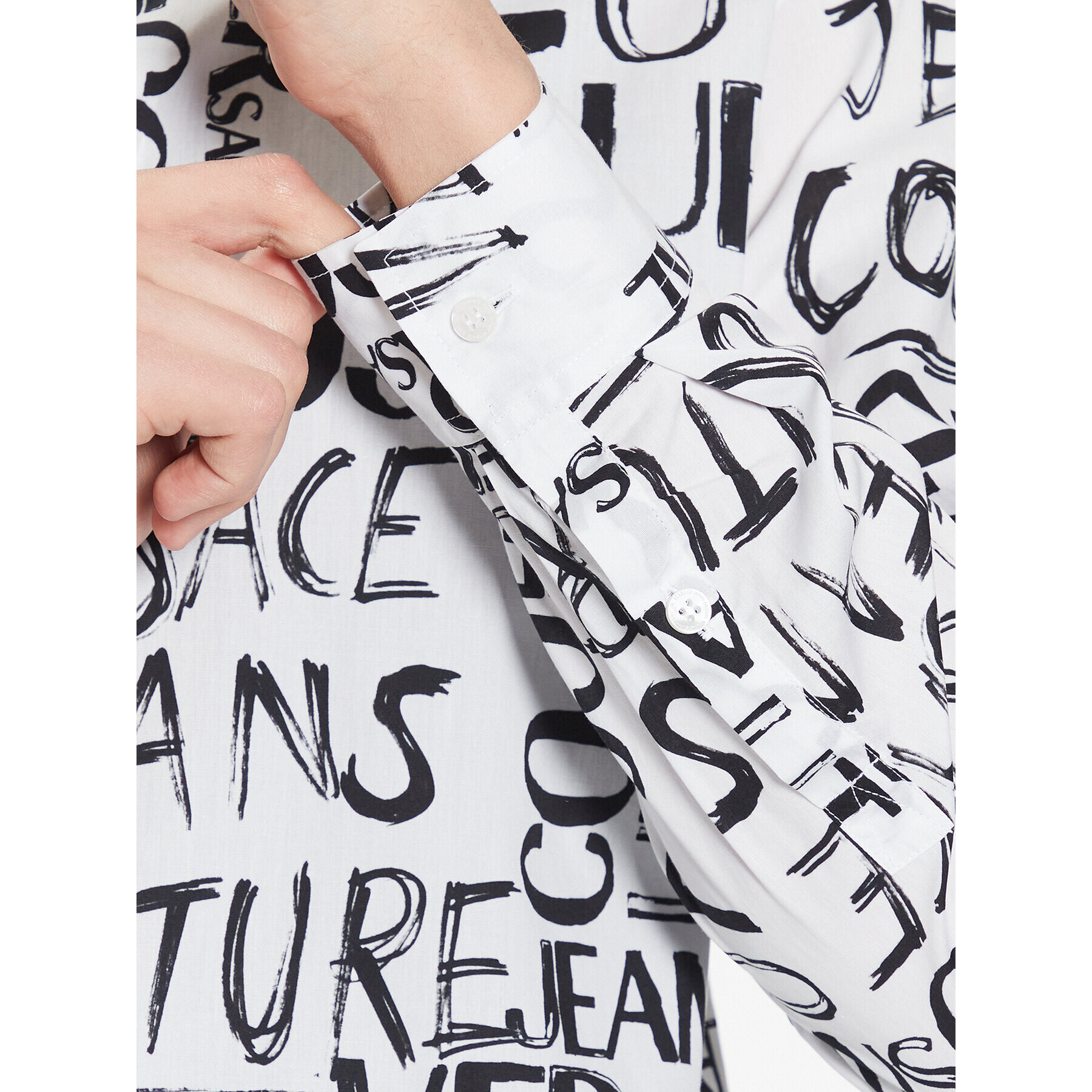 Versace Jeans Couture Риза 74GAL2R2 Бял Regular Fit - Pepit.bg