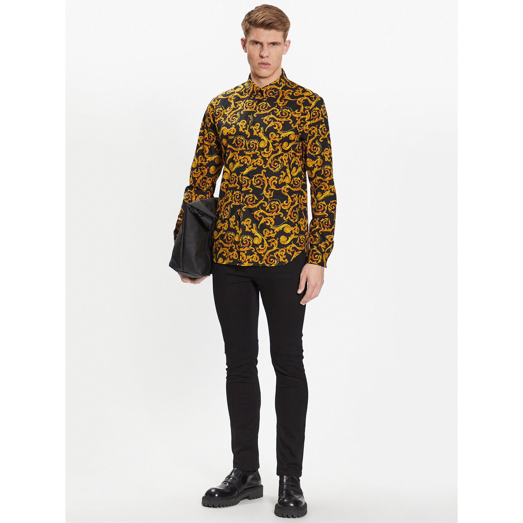Versace Jeans Couture Риза 74GAL2S1 Черен Regular Fit - Pepit.bg
