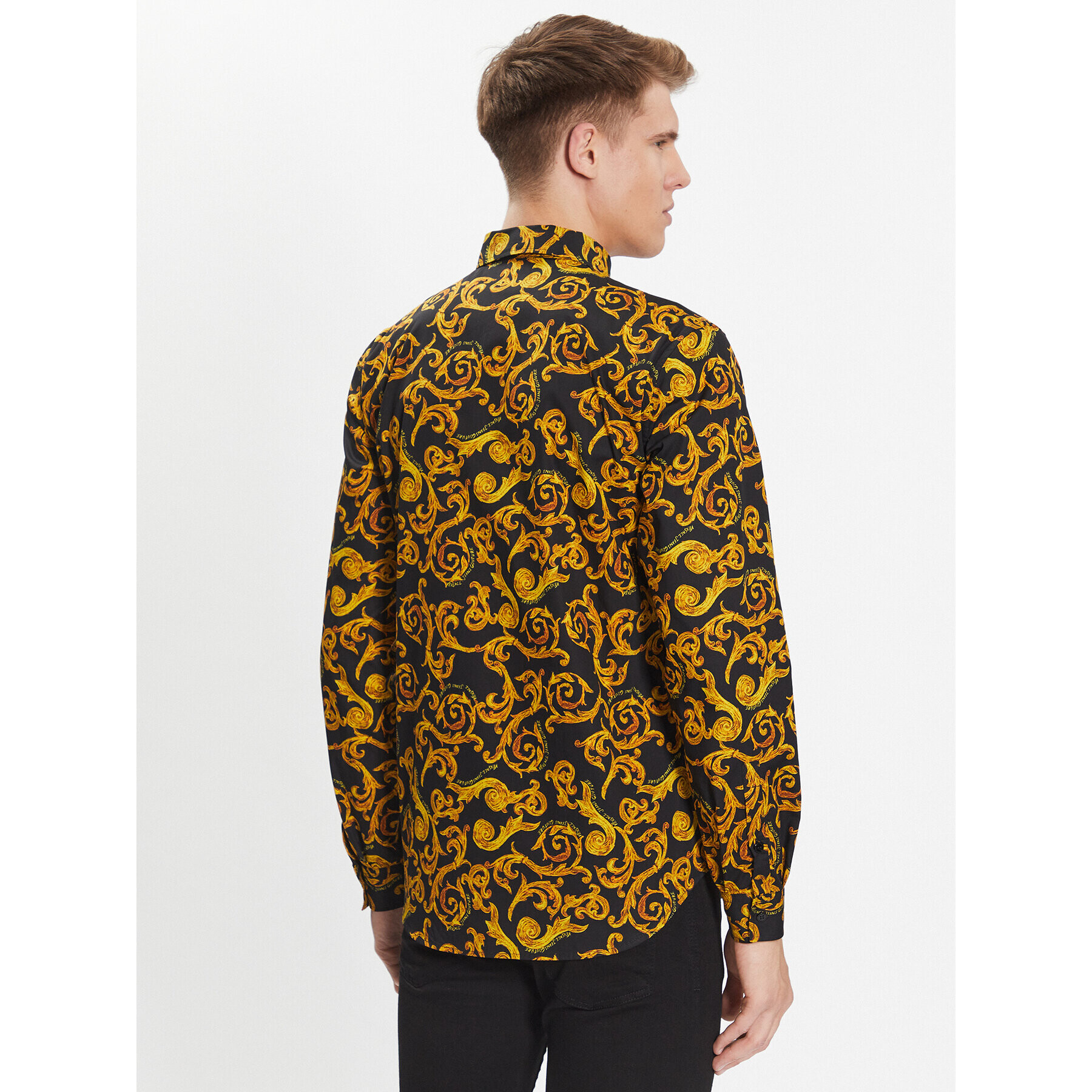Versace Jeans Couture Риза 74GAL2S1 Черен Regular Fit - Pepit.bg