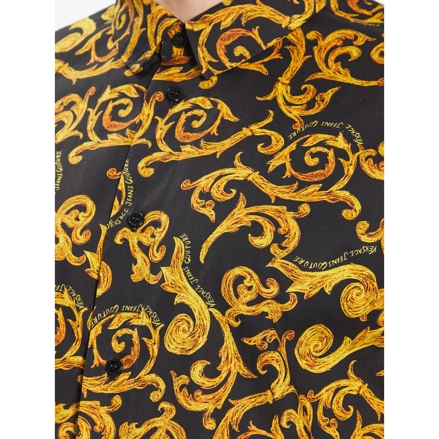 Versace Jeans Couture Риза 74GAL2S1 Черен Regular Fit - Pepit.bg