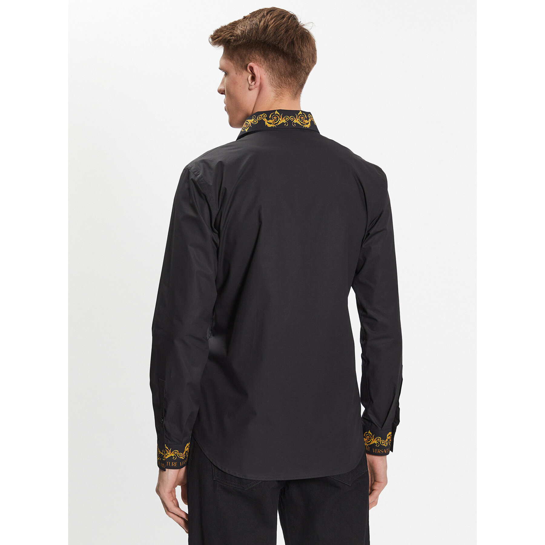 Versace Jeans Couture Риза 74GAL2SB Черен Regular Fit - Pepit.bg