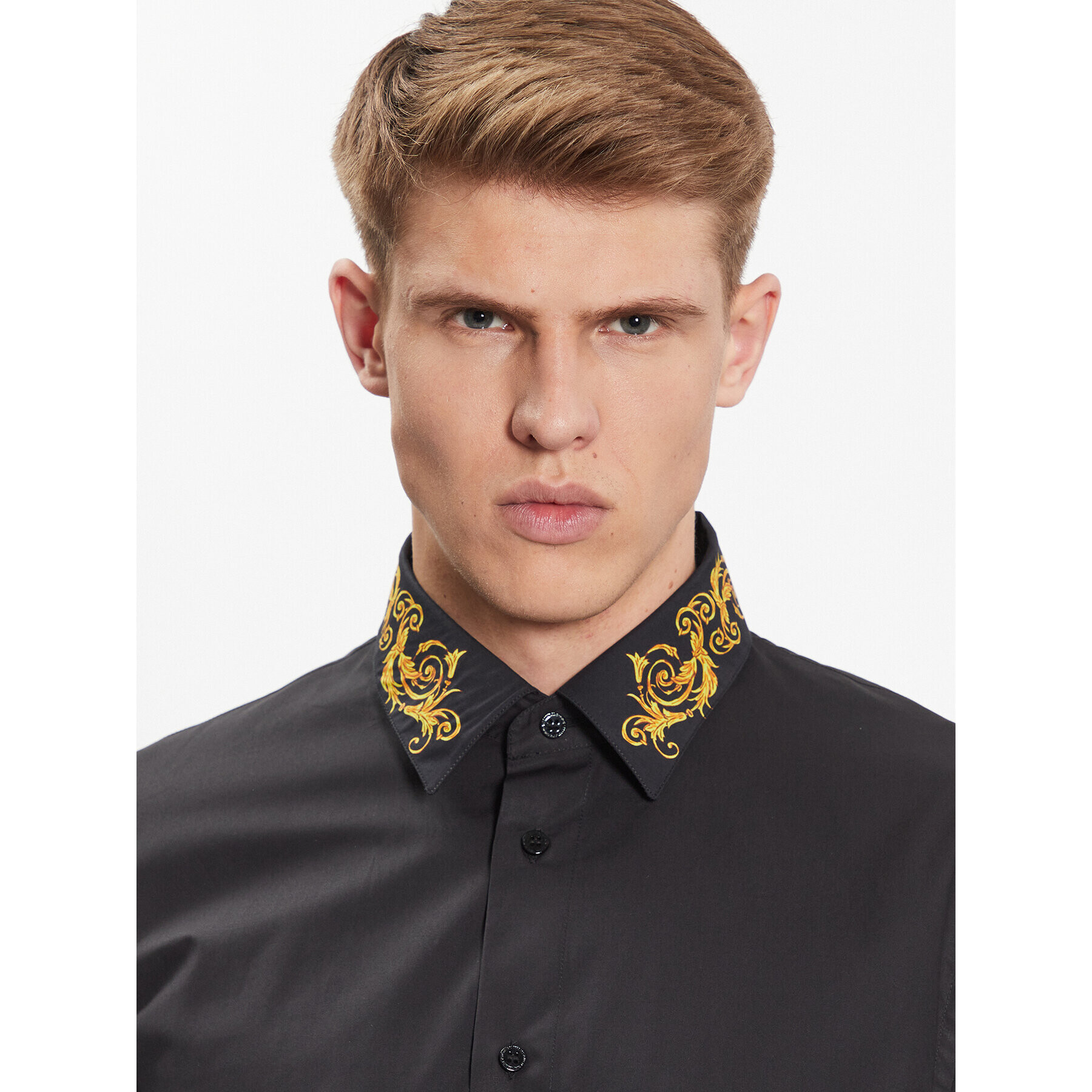 Versace Jeans Couture Риза 74GAL2SB Черен Regular Fit - Pepit.bg