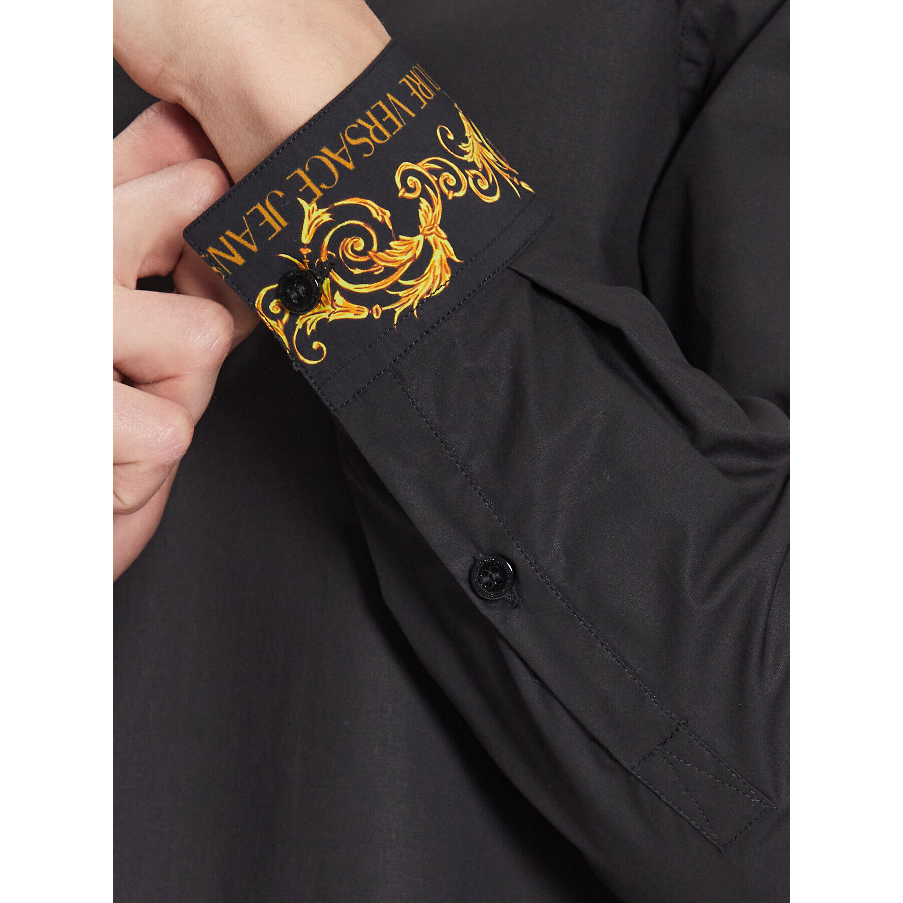 Versace Jeans Couture Риза 74GAL2SB Черен Regular Fit - Pepit.bg