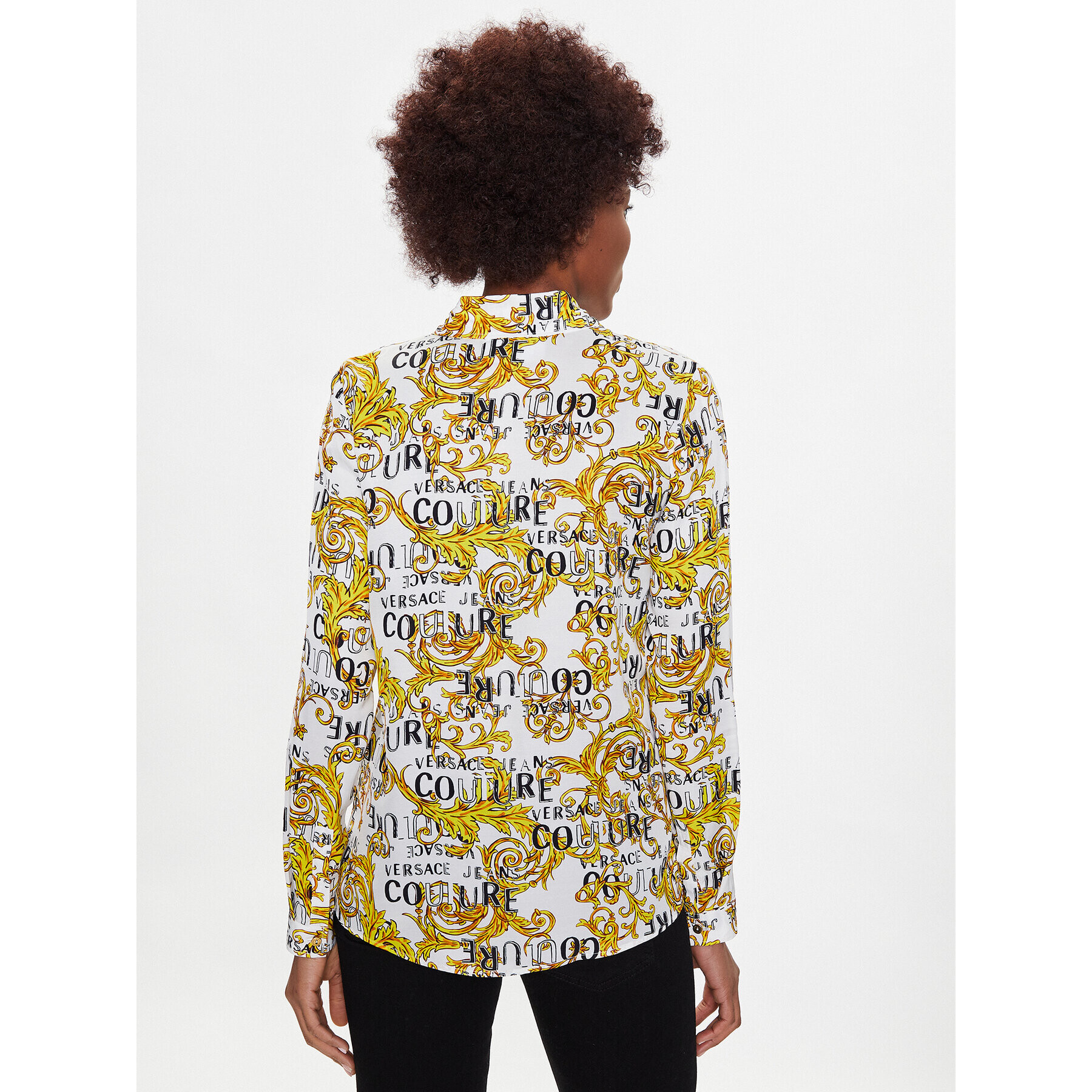 Versace Jeans Couture Риза 74HAL201 Бял Regular Fit - Pepit.bg