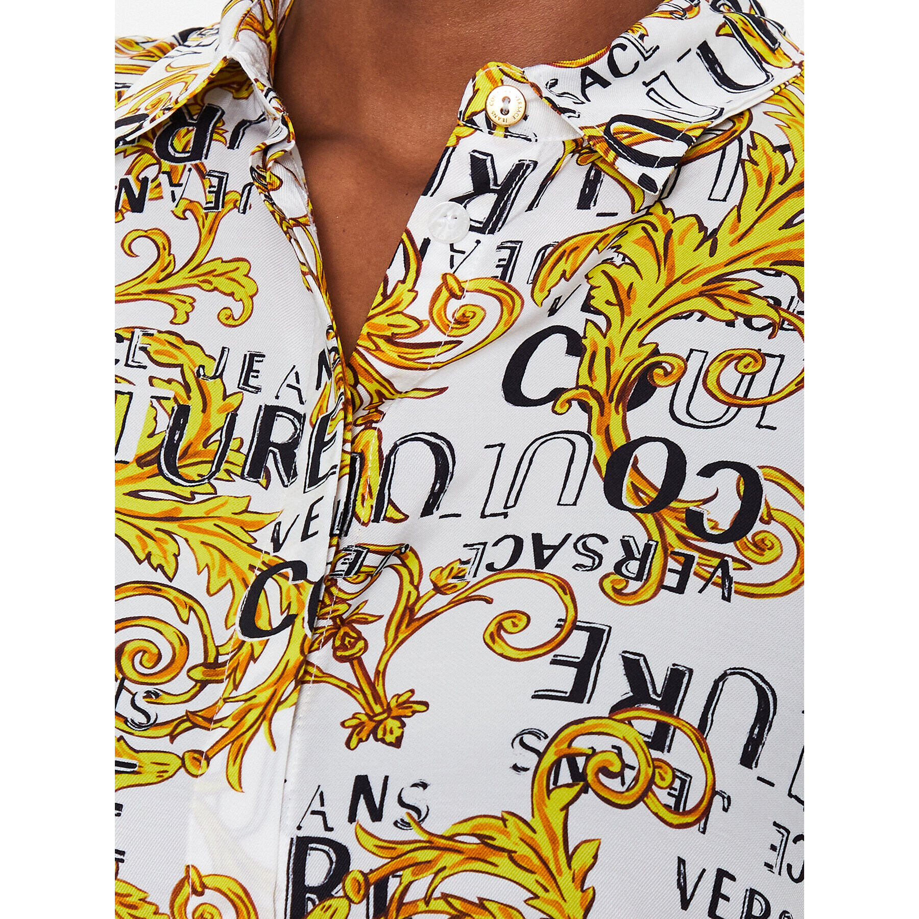 Versace Jeans Couture Риза 74HAL201 Бял Regular Fit - Pepit.bg