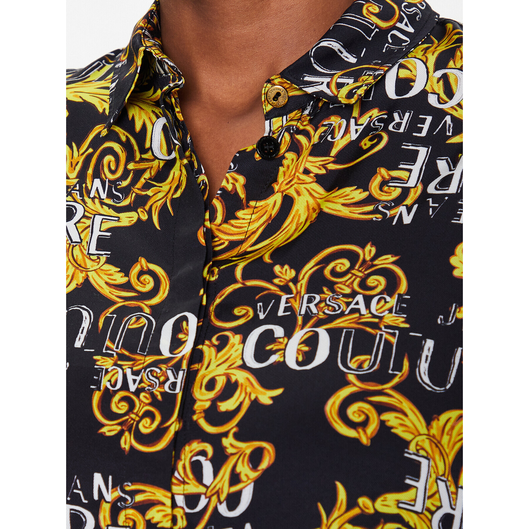 Versace Jeans Couture Риза 74HAL201 Черен Regular Fit - Pepit.bg