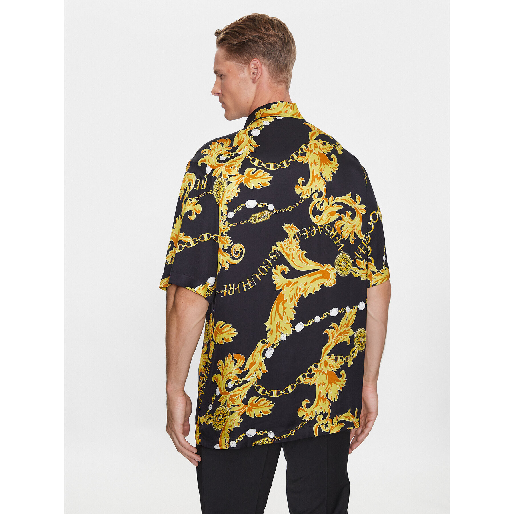 Versace Jeans Couture Риза 75GAL2B0 Черен Regular Fit - Pepit.bg