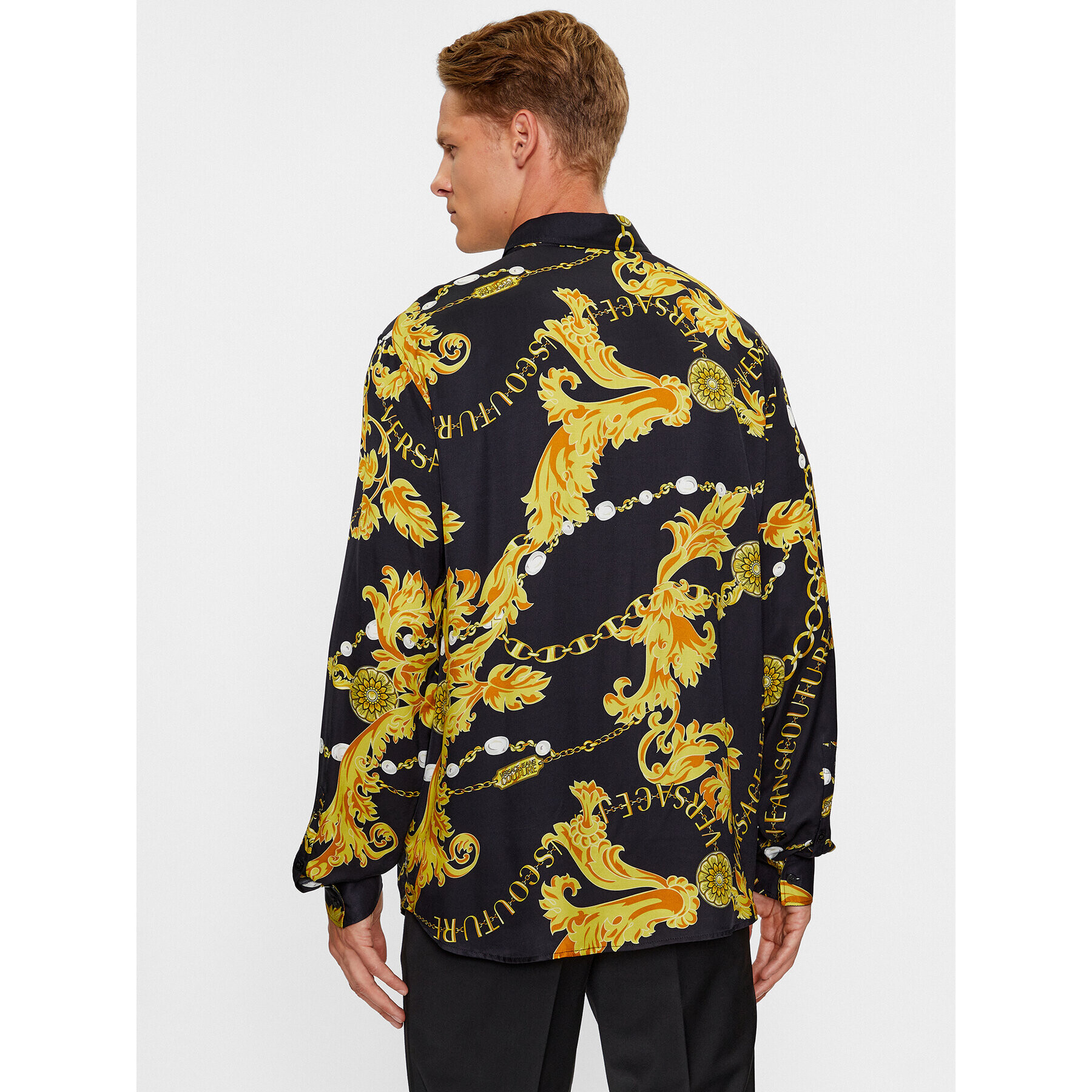 Versace Jeans Couture Риза 75GAL2R0 Черен Regular Fit - Pepit.bg