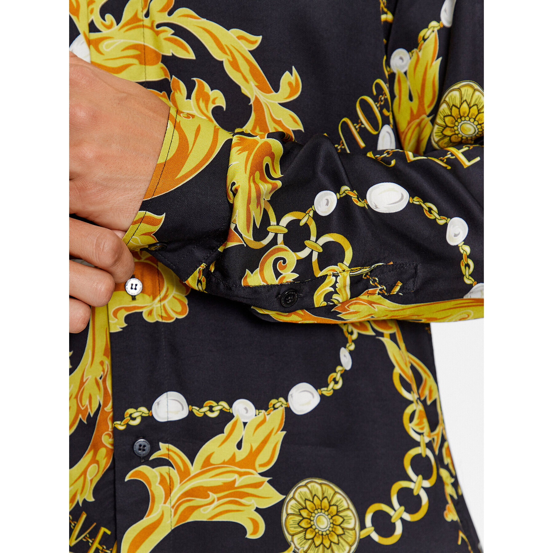 Versace Jeans Couture Риза 75GAL2R0 Черен Regular Fit - Pepit.bg