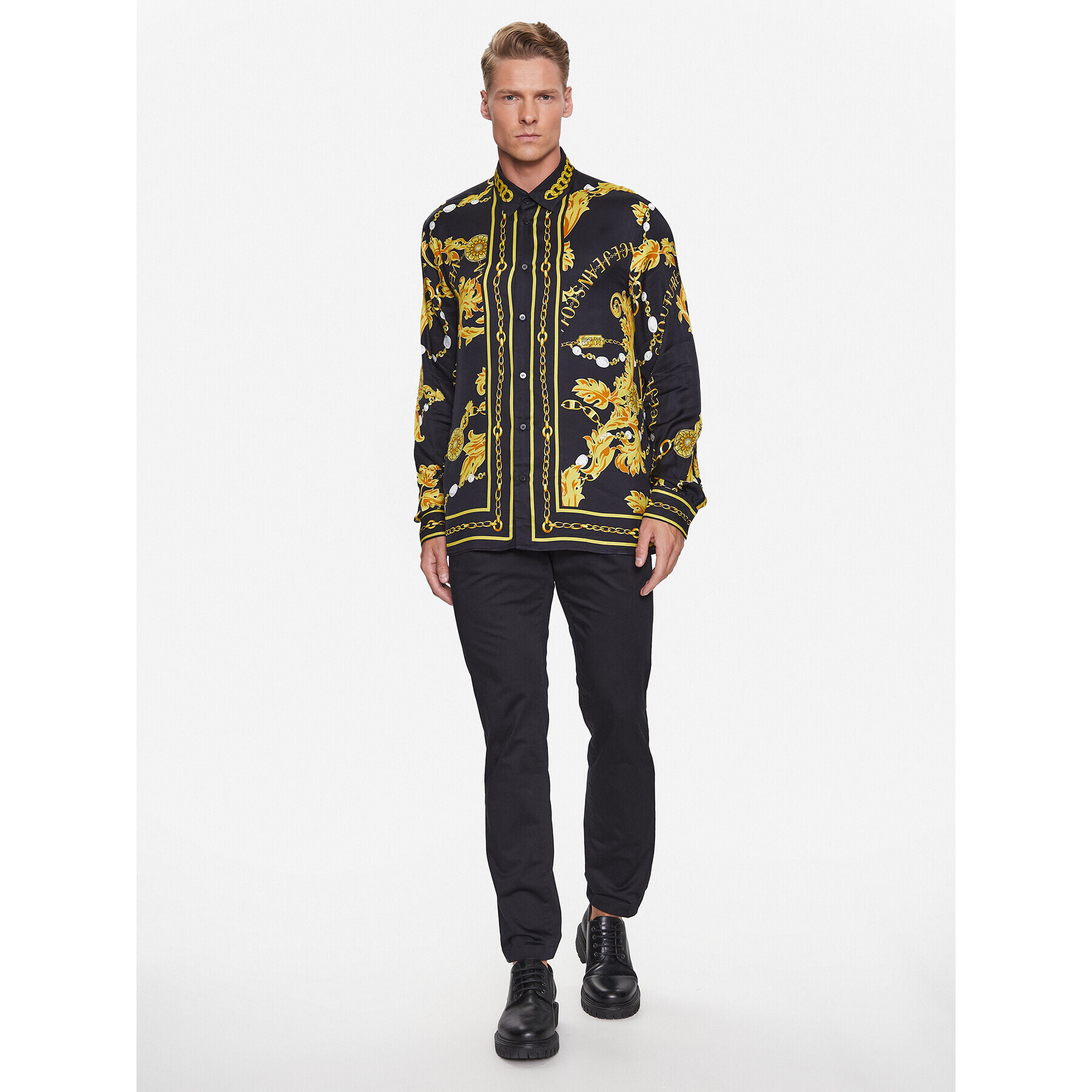 Versace Jeans Couture Риза 75GAL2RC Черен Regular Fit - Pepit.bg