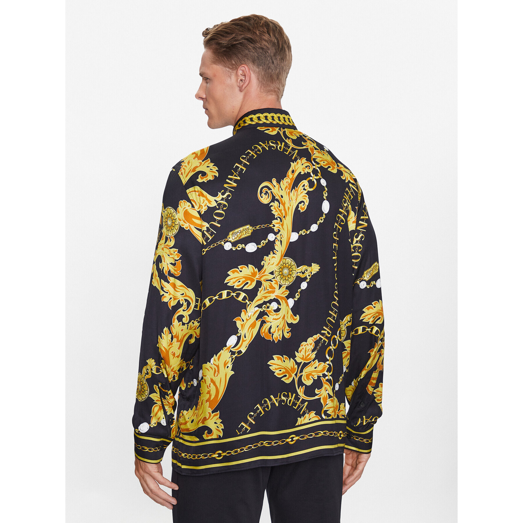 Versace Jeans Couture Риза 75GAL2RC Черен Regular Fit - Pepit.bg