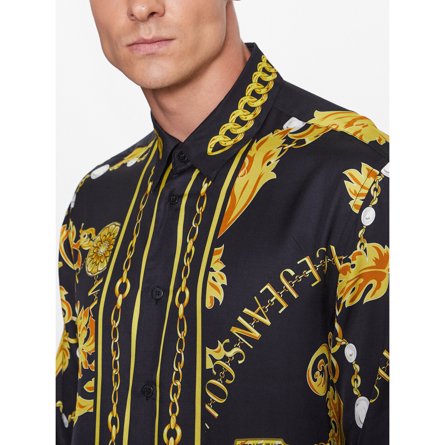 Versace Jeans Couture Риза 75GAL2RC Черен Regular Fit - Pepit.bg