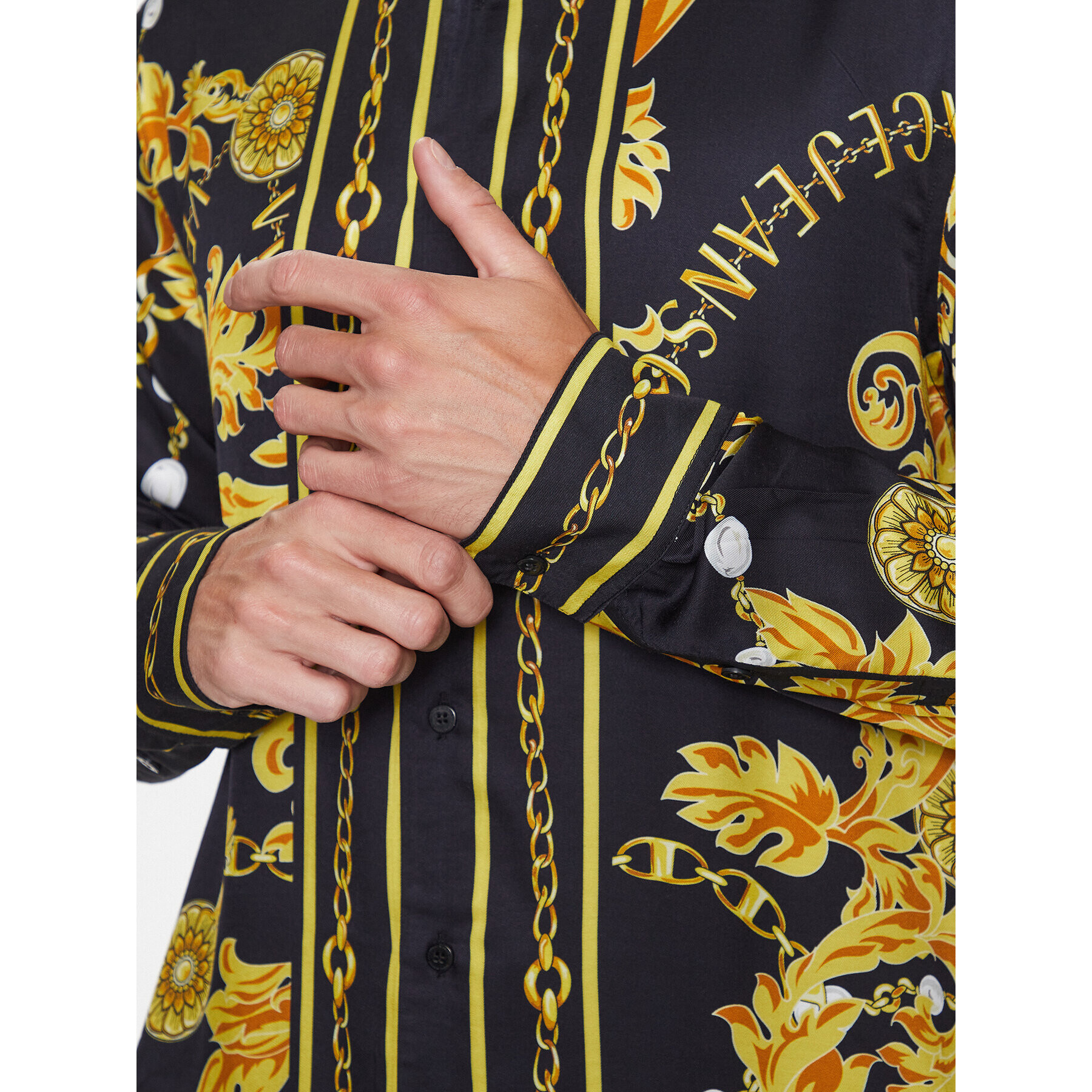 Versace Jeans Couture Риза 75GAL2RC Черен Regular Fit - Pepit.bg