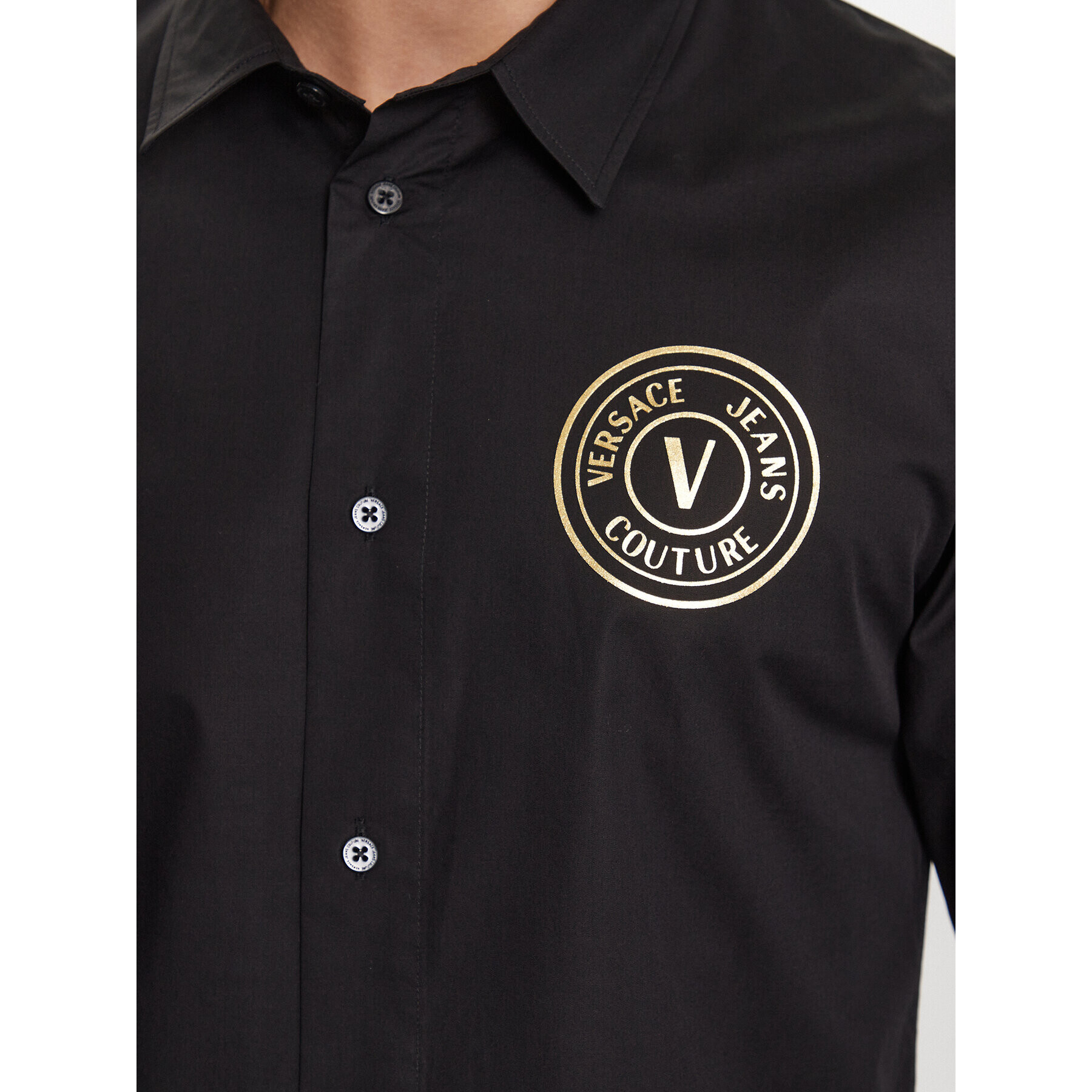 Versace Jeans Couture Риза 75GALYS2 Черен Regular Fit - Pepit.bg