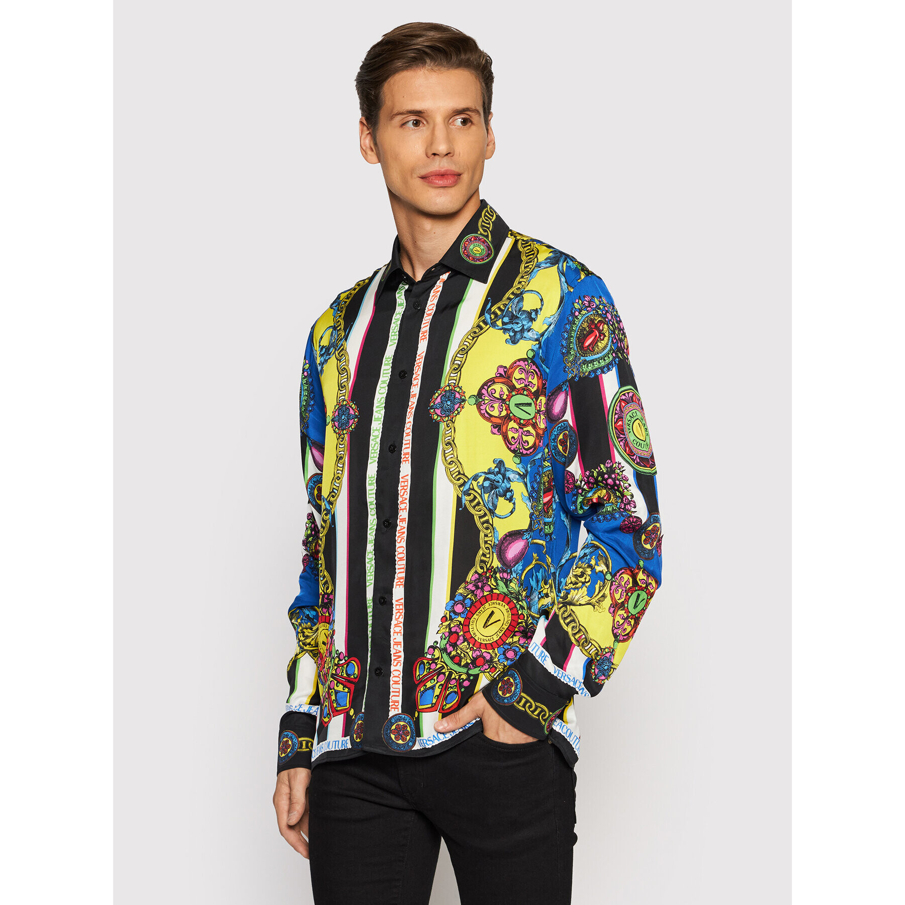 Versace Jeans Couture Риза Regalia Baroque 71GAL2R9 Цветен Regular Fit - Pepit.bg