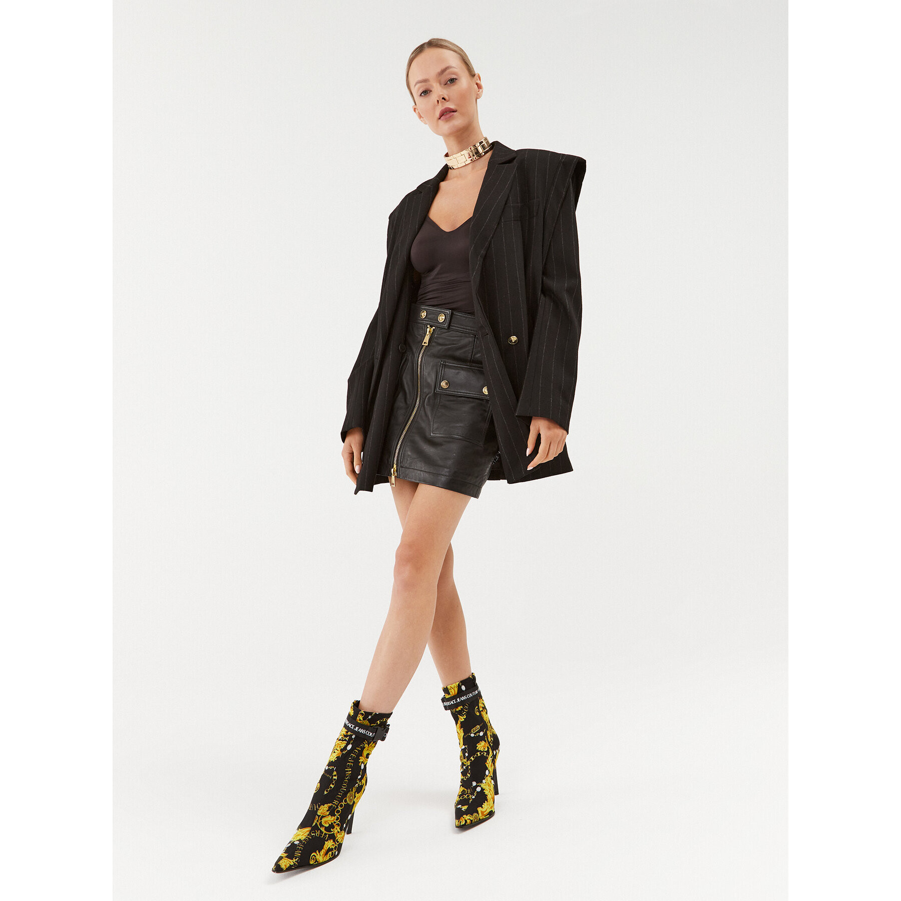 Versace Jeans Couture Сако 75HAQ700 Черен Oversize - Pepit.bg