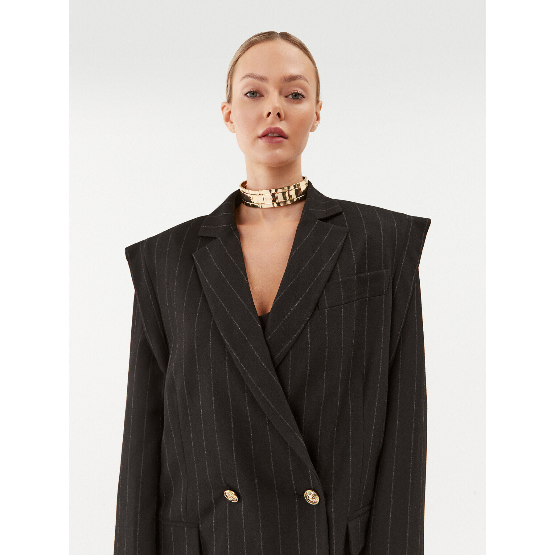 Versace Jeans Couture Сако 75HAQ700 Черен Oversize - Pepit.bg