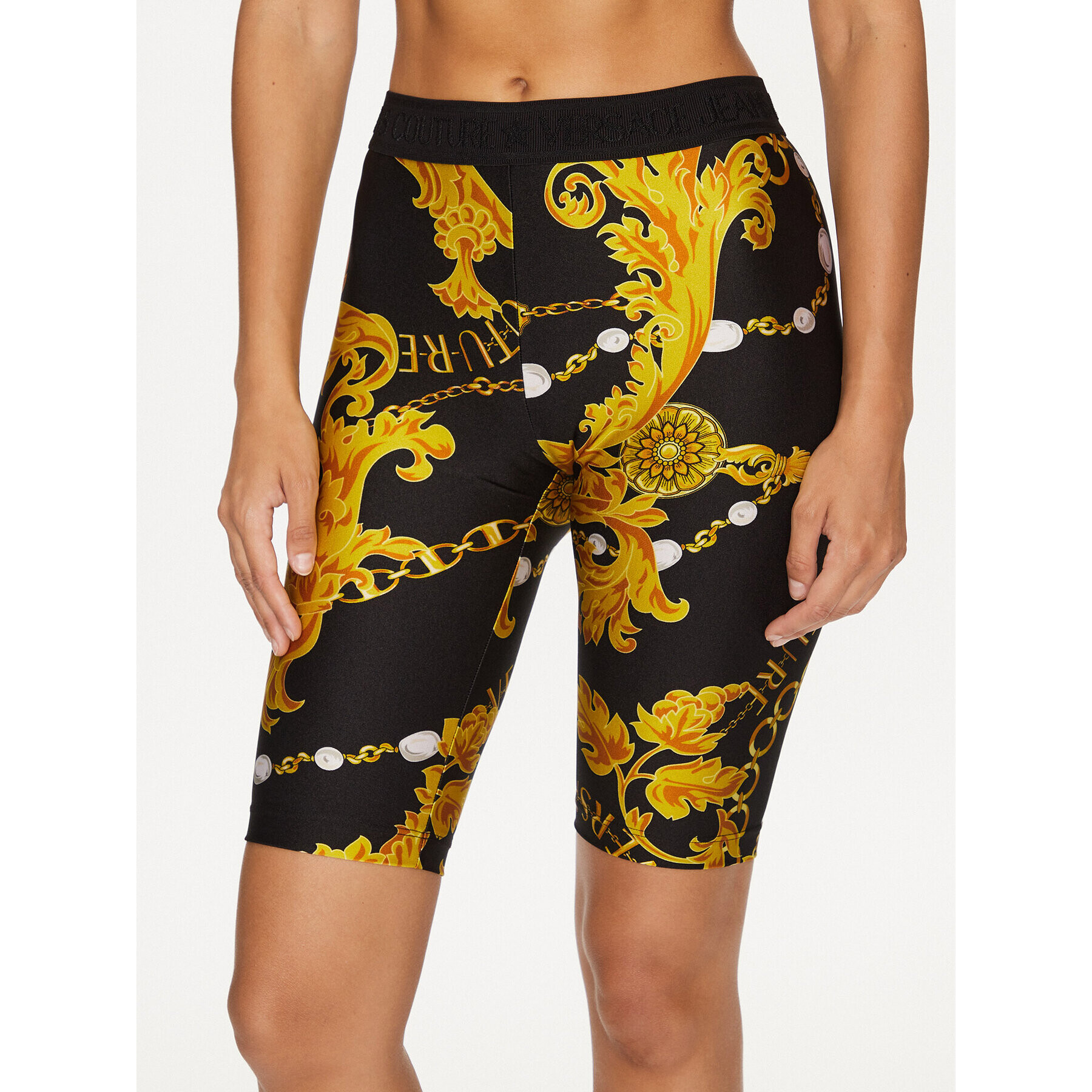 Versace Jeans Couture Шорти от плат 75HAC106 Черен Slim Fit - Pepit.bg