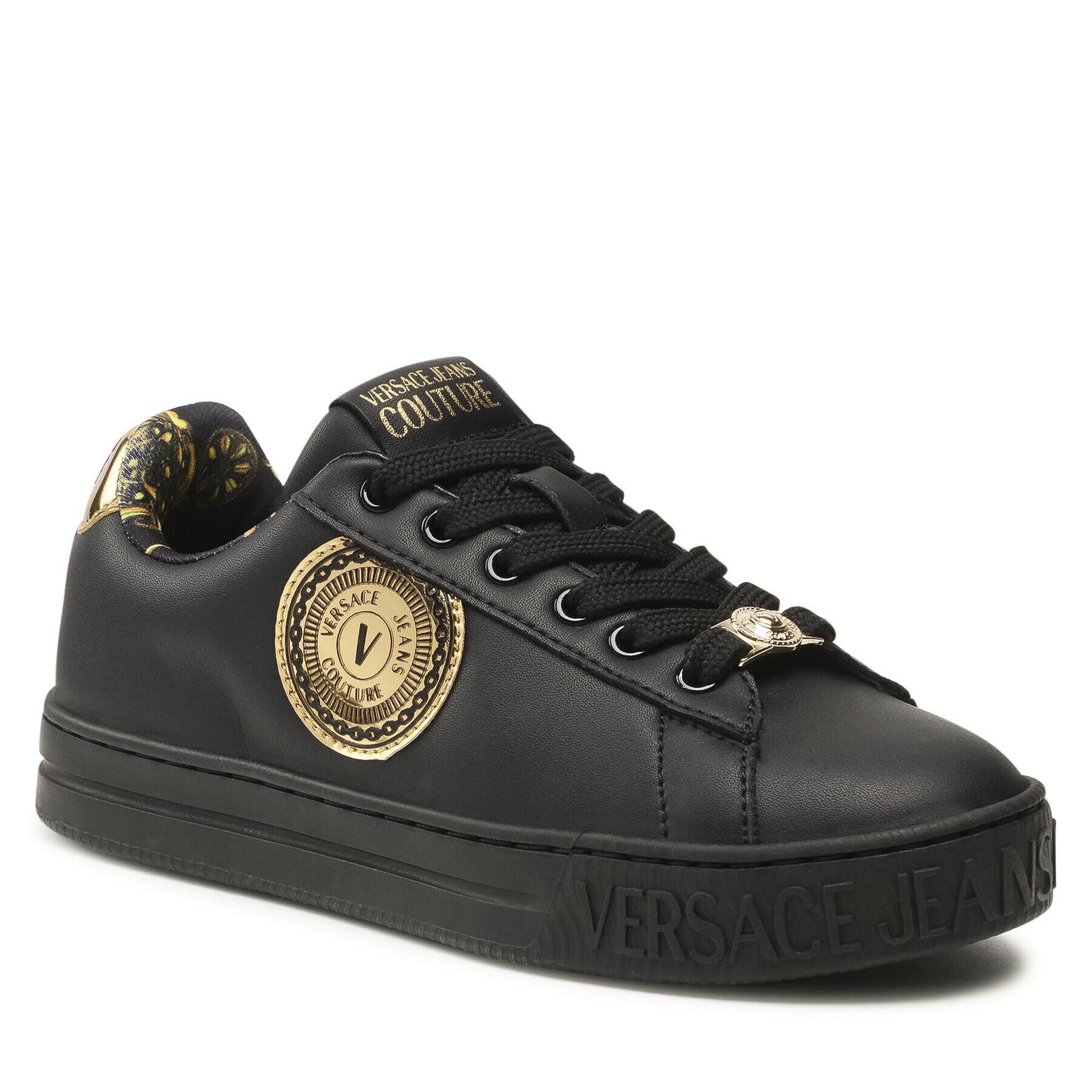 Versace Jeans Couture Сникърси 71VA3SK6 Черен - Pepit.bg