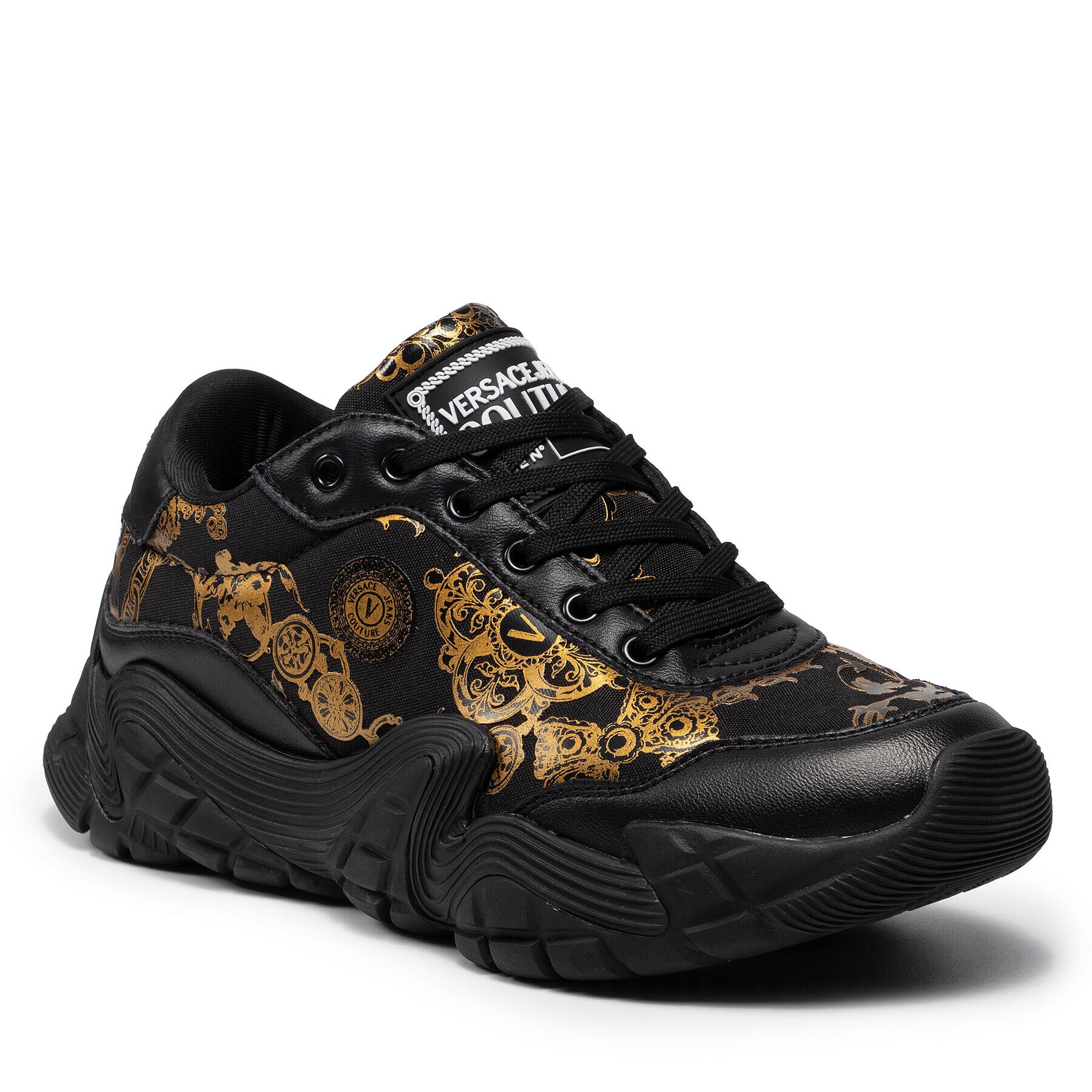 Versace Jeans Couture Сникърси 71YA3SH3 Черен - Pepit.bg