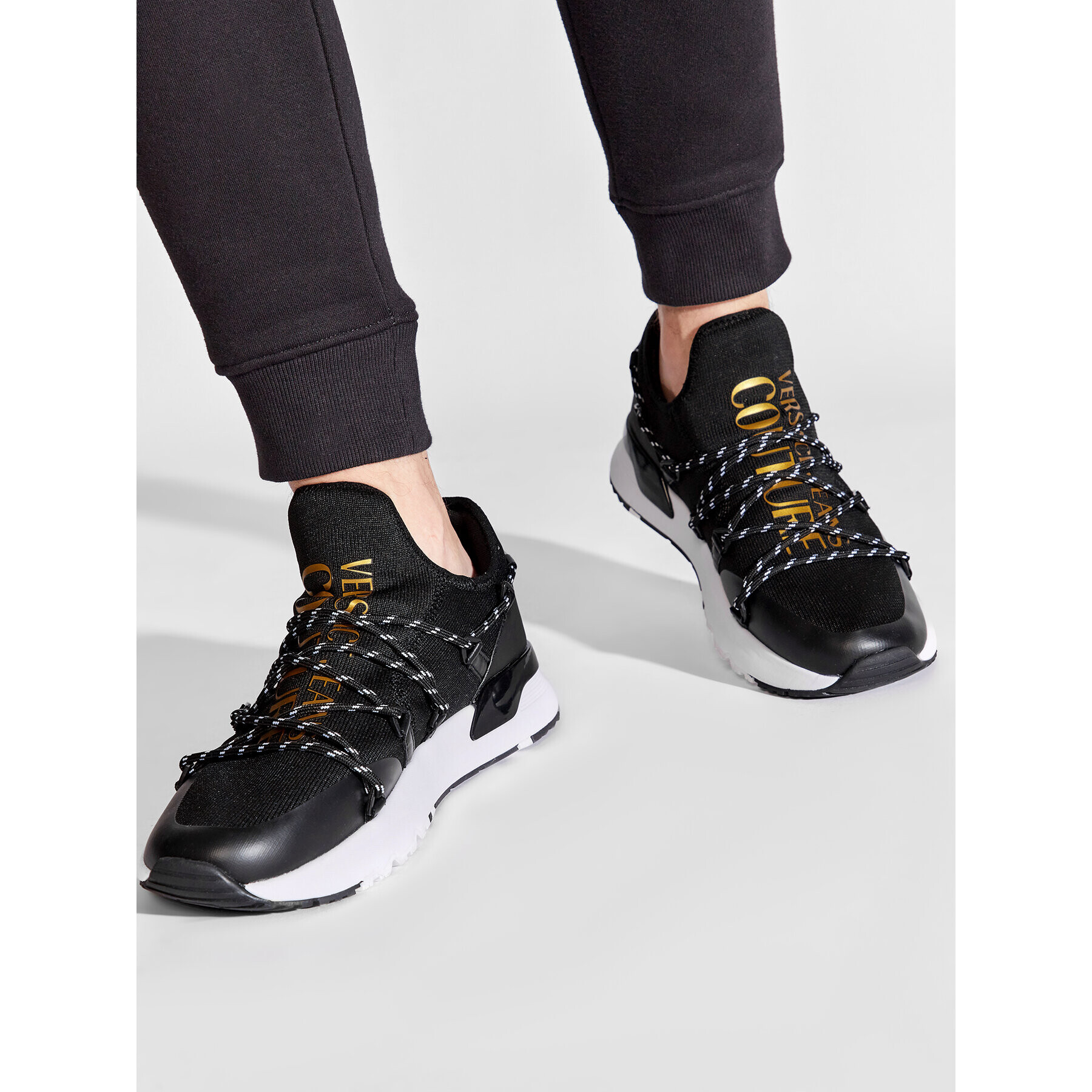 Versace Jeans Couture Сникърси 72YA3SA6 Черен - Pepit.bg
