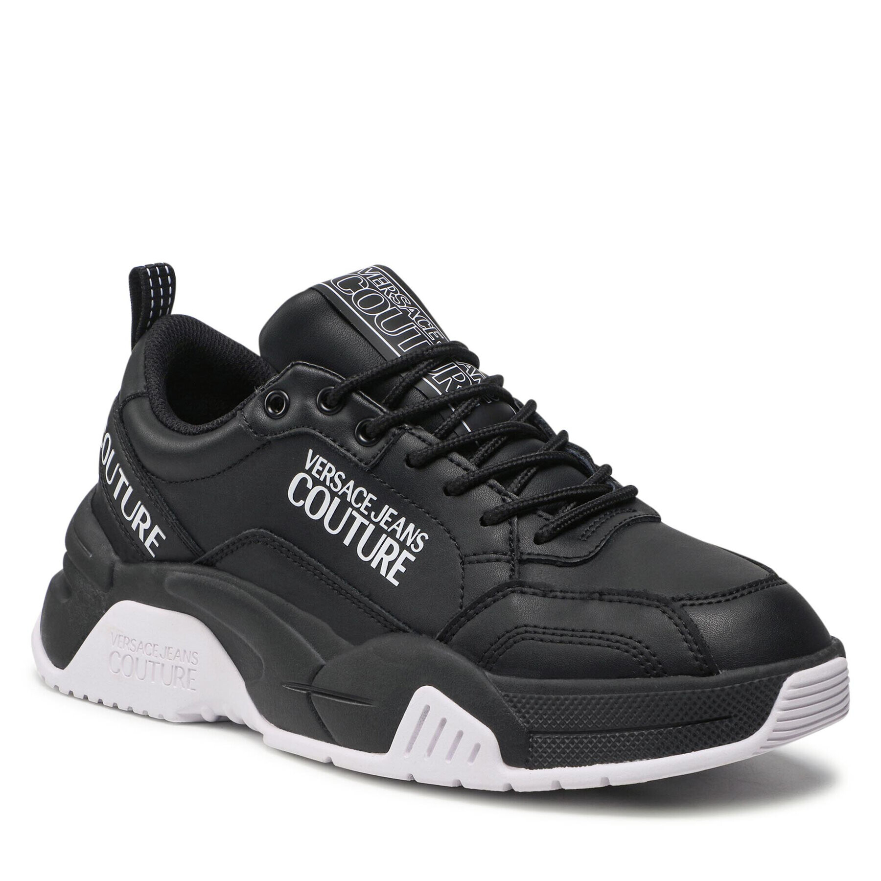 Versace Jeans Couture Сникърси 72YA3SF6 Черен - Pepit.bg