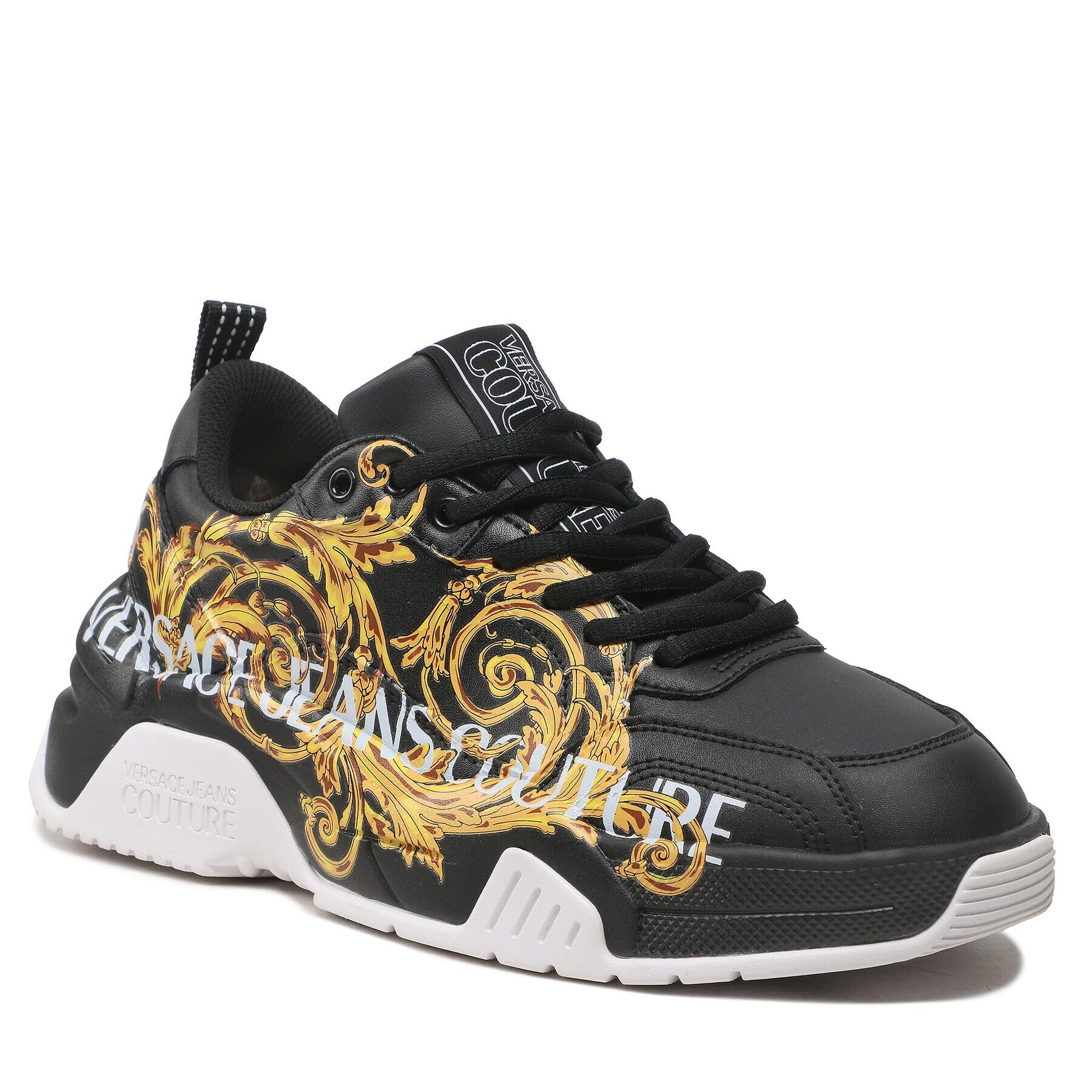 Versace Jeans Couture Сникърси 73YA3SF6 Черен - Pepit.bg