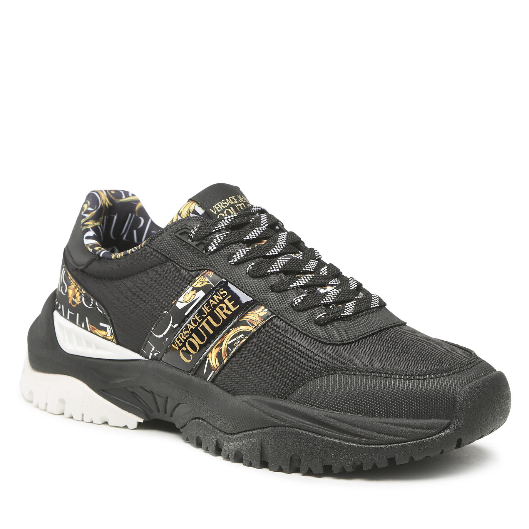 Versace Jeans Couture Сникърси 73YA3SZ4 Черен - Pepit.bg