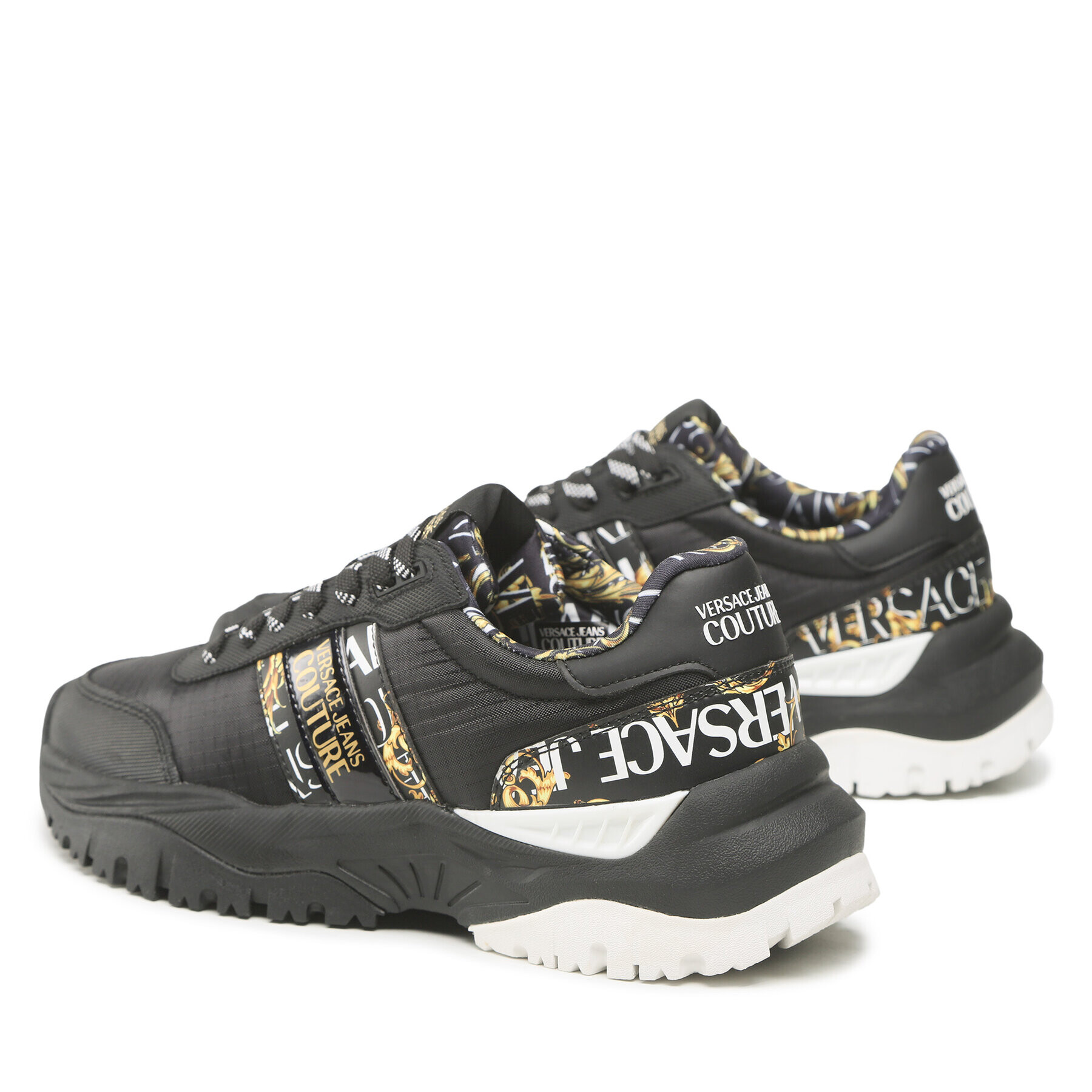 Versace Jeans Couture Сникърси 73YA3SZ4 Черен - Pepit.bg