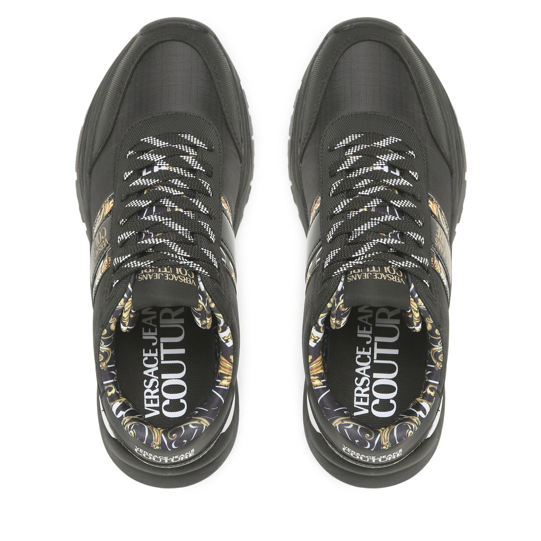 Versace Jeans Couture Сникърси 73YA3SZ4 Черен - Pepit.bg