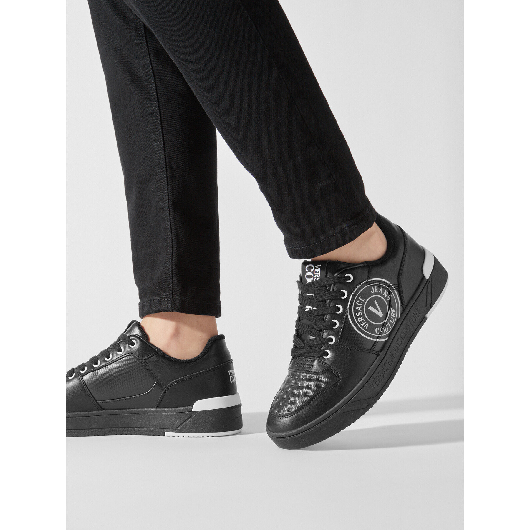 Versace Jeans Couture Сникърси 75YA3SJ1 Черен - Pepit.bg