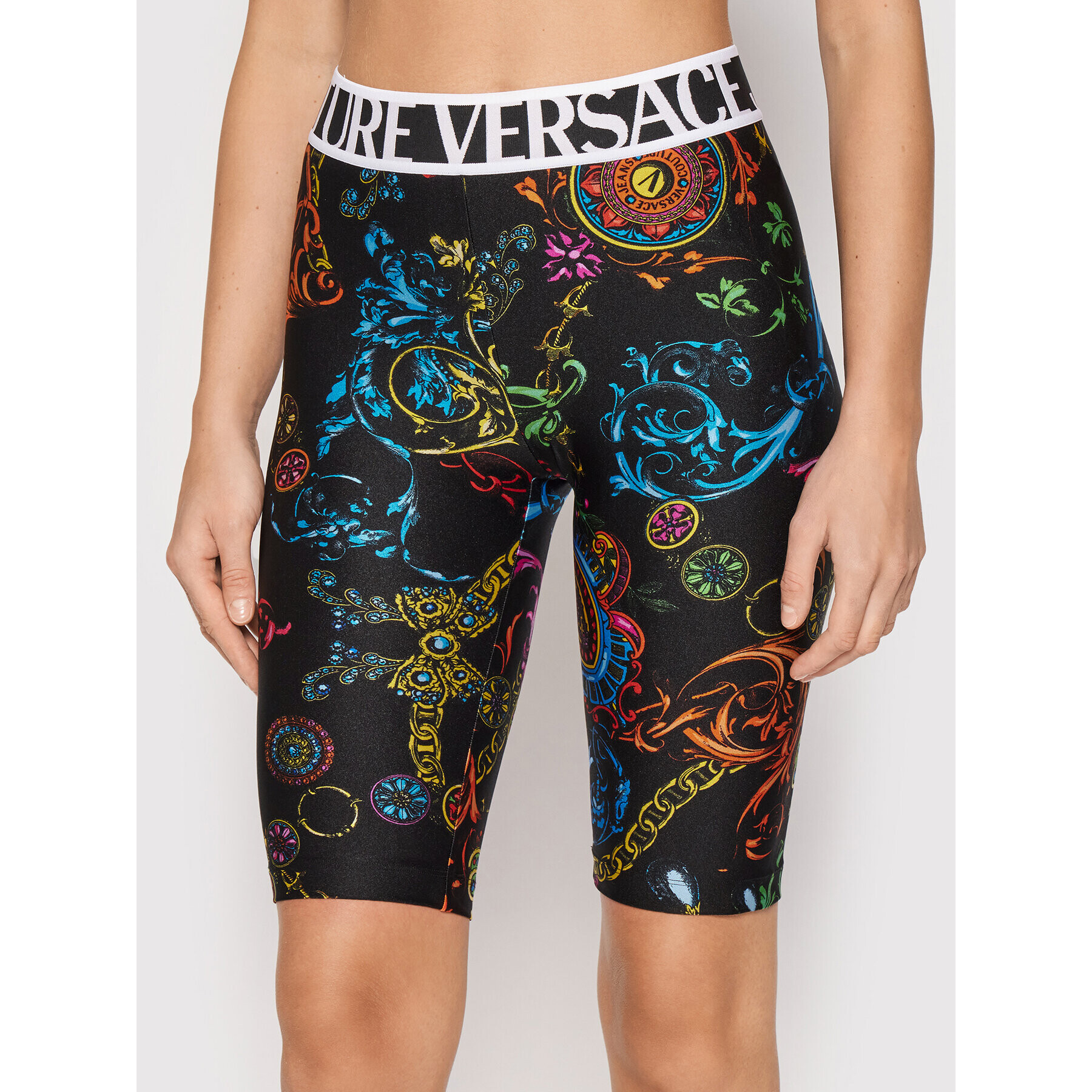 Versace Jeans Couture Спортни шорти 71HAC106 Черен Slim Fit - Pepit.bg