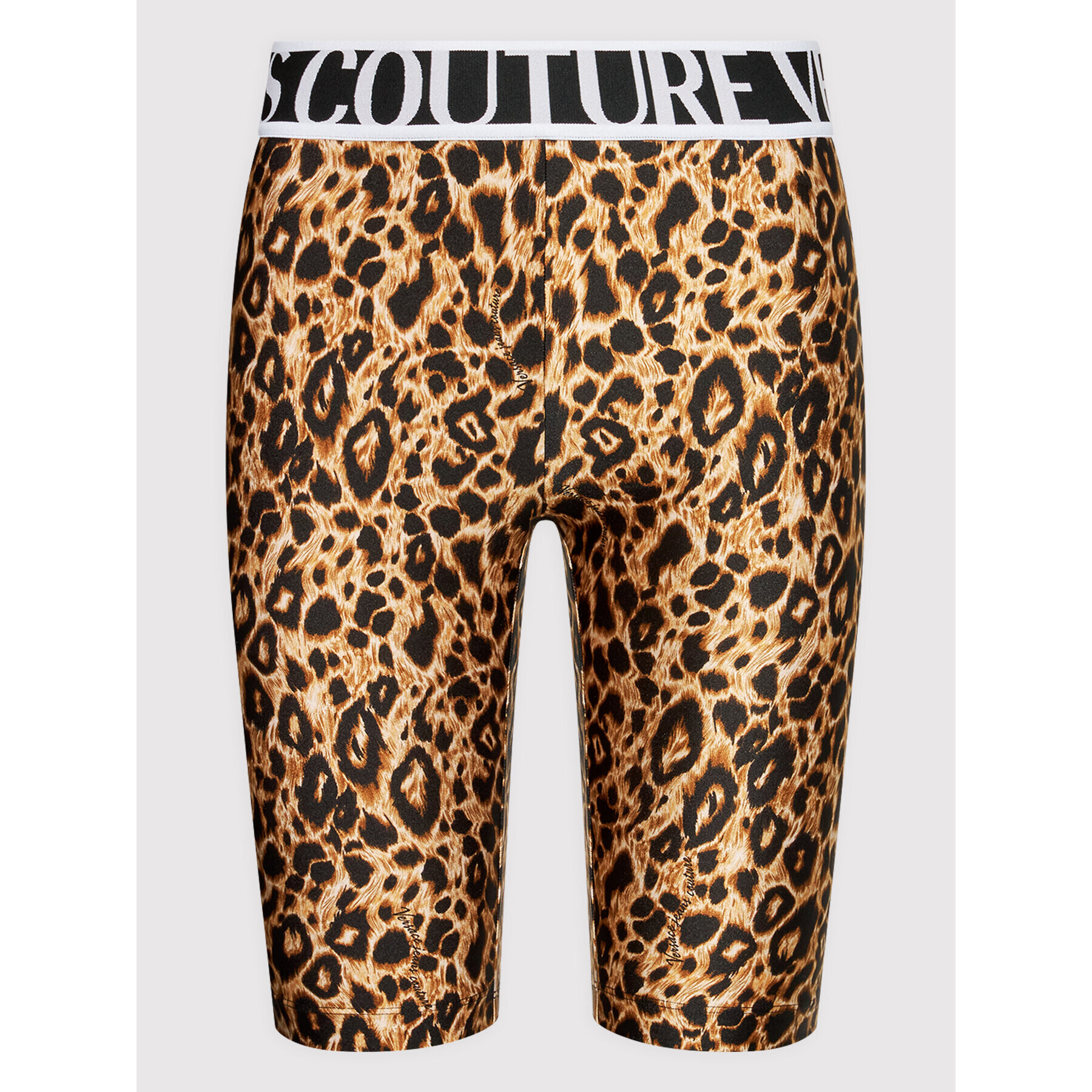 Versace Jeans Couture Спортни шорти Print Leopard 72HAC110 Кафяв Slim Fit - Pepit.bg