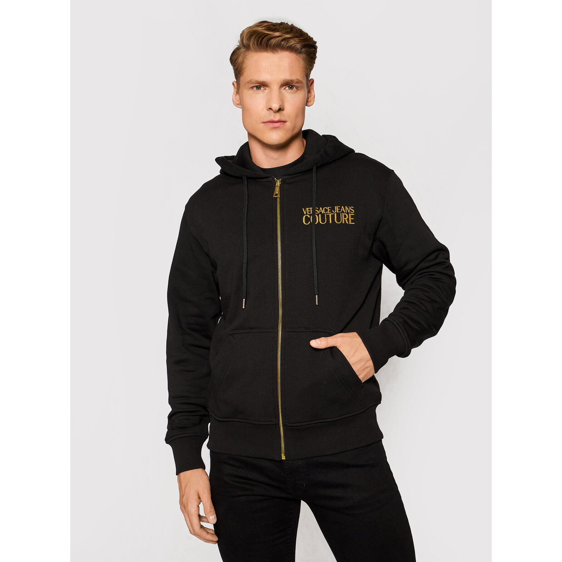 Versace Jeans Couture Суитшърт 71GAIT02 Черен Regular Fit - Pepit.bg
