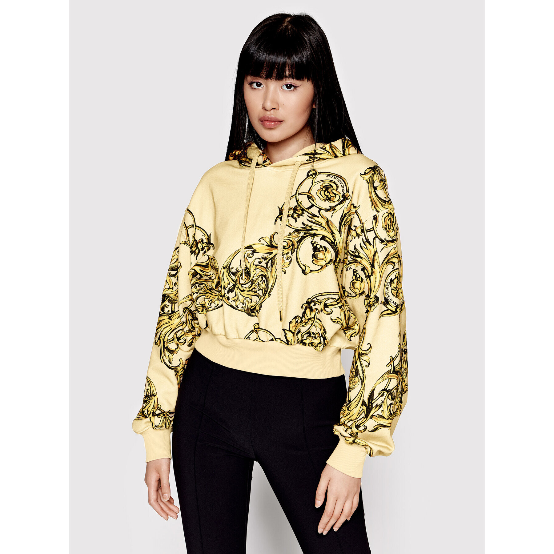 Versace Jeans Couture Суитшърт 72HAI314 Бежов Regular Fit - Pepit.bg