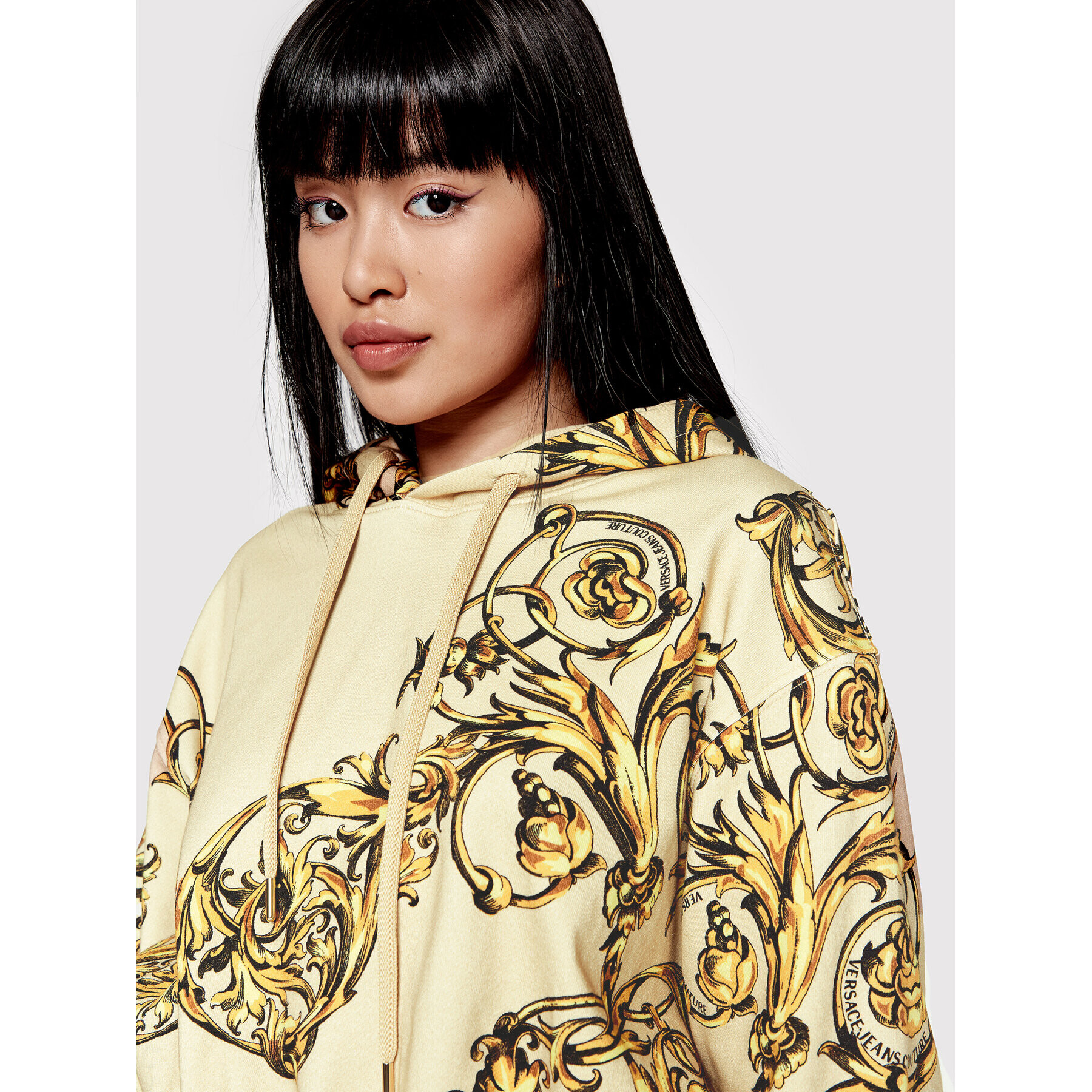 Versace Jeans Couture Суитшърт 72HAI314 Бежов Regular Fit - Pepit.bg